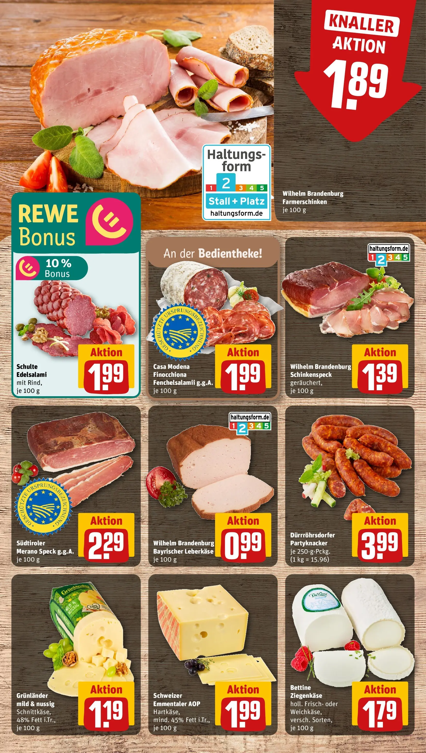 REWE Prospekt ab 31.05.2026 zum Blättern » Angebote | Seite: 7 | Produkte: Ziegenkäse, Grunlander, Salami, Leberkase