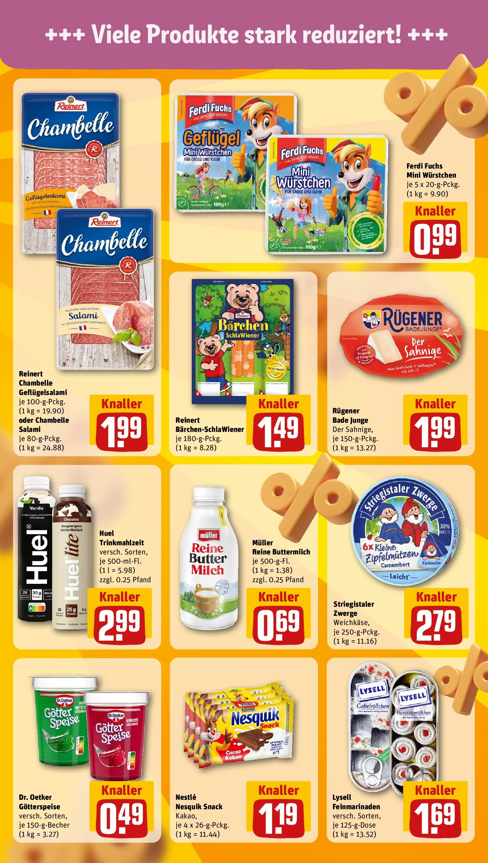 REWE Prospekt ab 31.05.2026 zum Blättern » Angebote | Seite: 15 | Produkte: Nesquik, Butter, Salami, Schweinefleisch