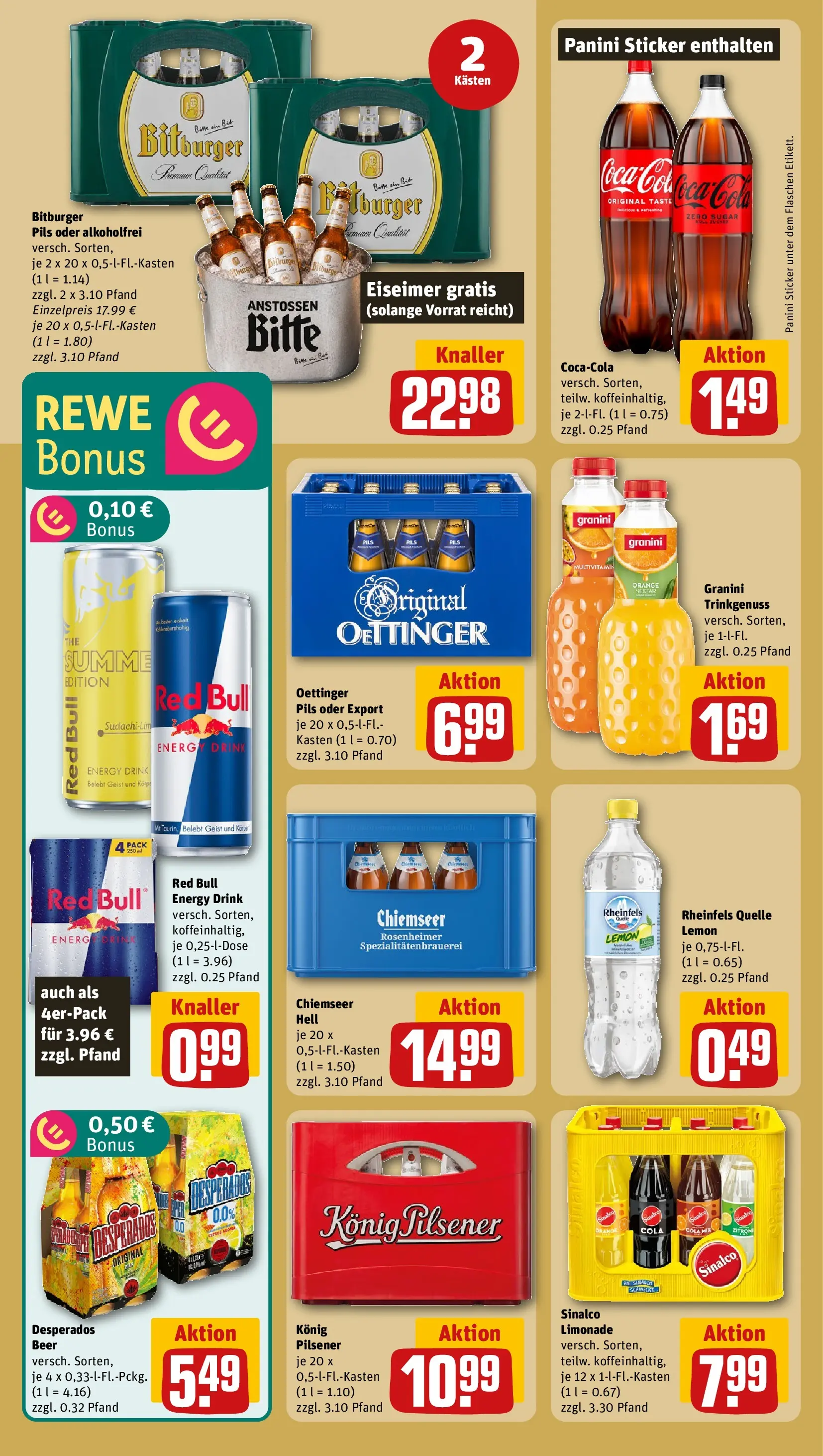 REWE Prospekt ab 31.05.2026 zum Blättern » Angebote | Seite: 22 | Produkte: Konig pilsener, Pils, Limonade, Desperados