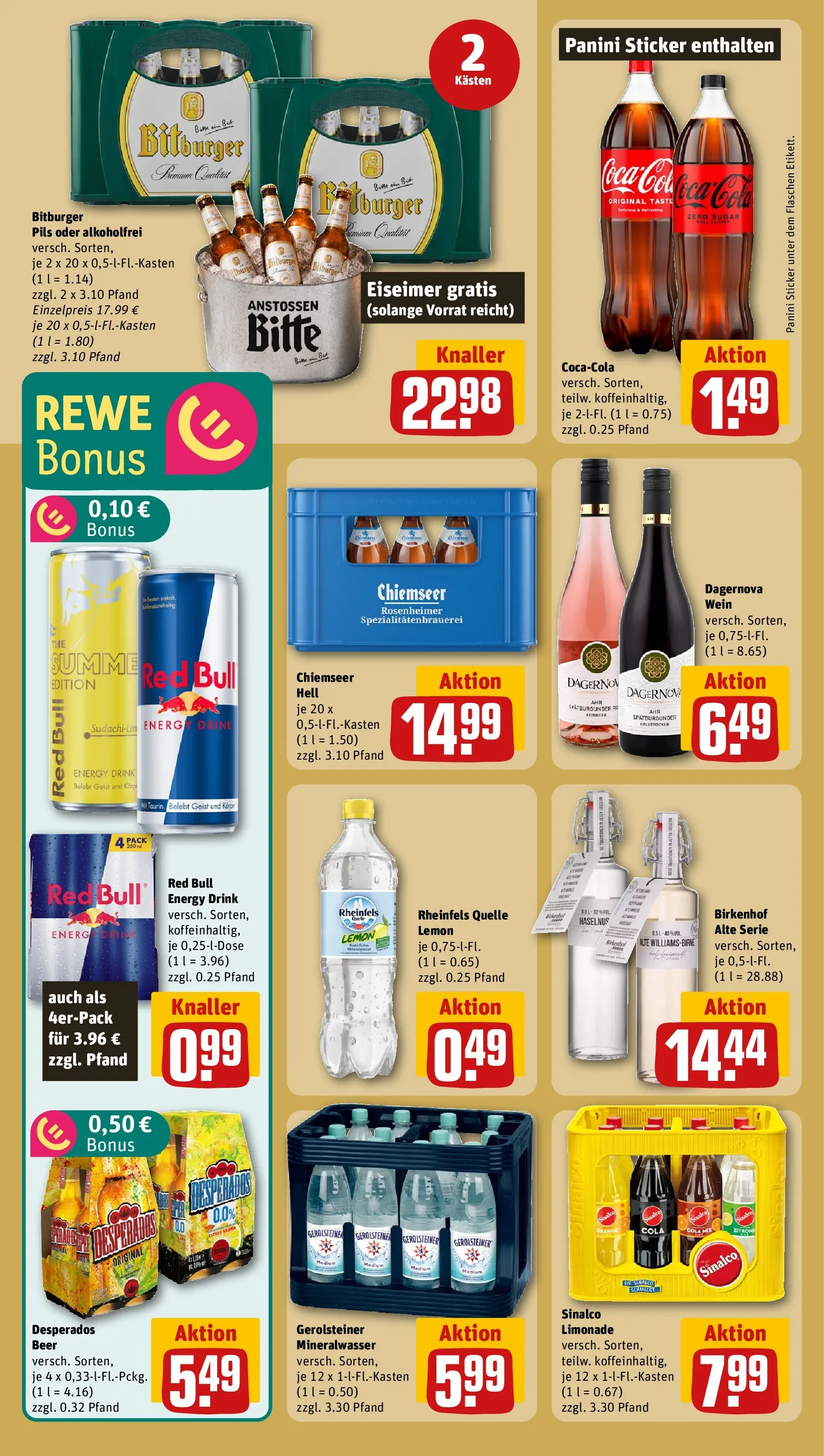 REWE Prospekt ab 01.06.2026 zum Blättern » Angebote | Seite: 20 | Produkte: Energy, Pils, Desperados, Rheinfels quelle
