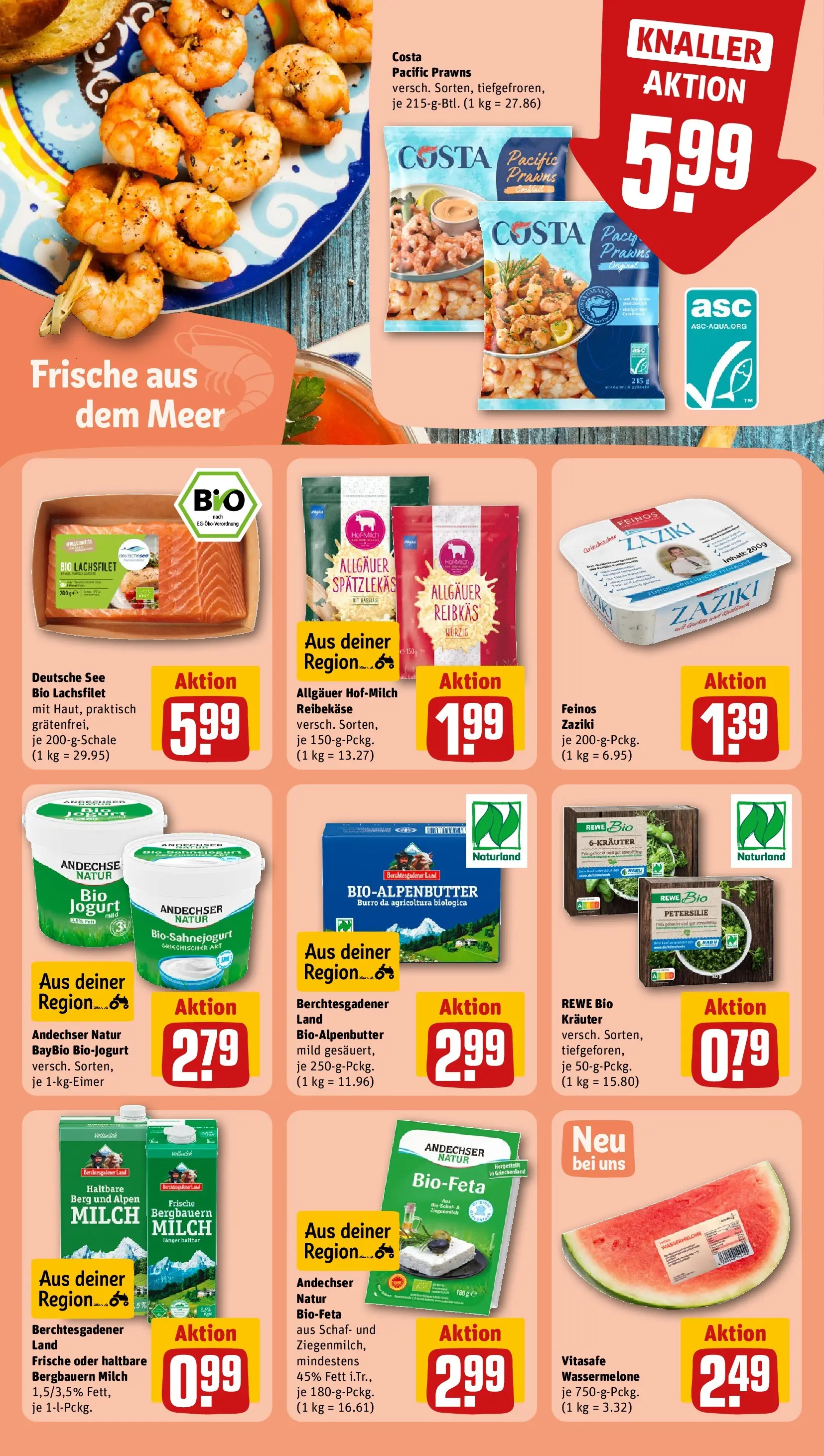 REWE Prospekt ab 31.05.2026 zum Blättern » Angebote | Seite: 22 | Produkte: Feta, Milch, Butter, Reibekase