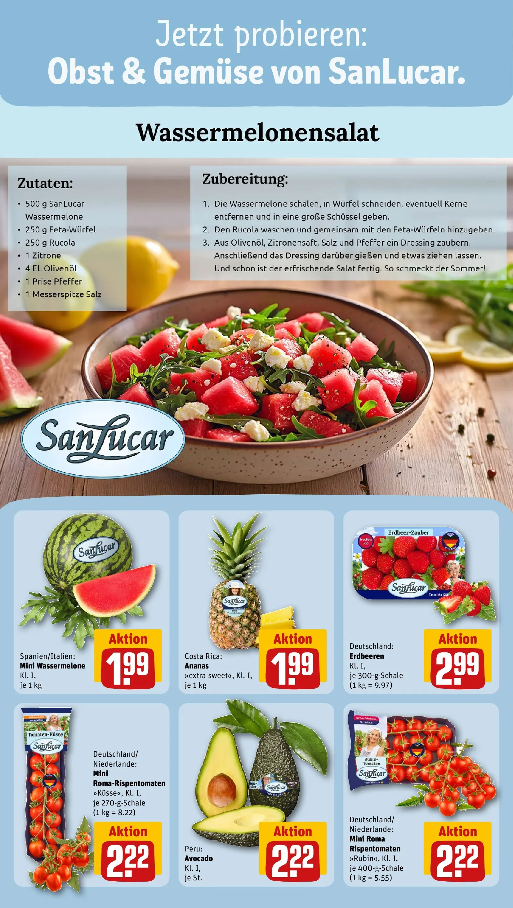 REWE Prospekt ab 31.05.2026 zum Blättern » Angebote | Seite: 6 | Produkte: Olivenol, Gemüse, Salz, Wassermelone