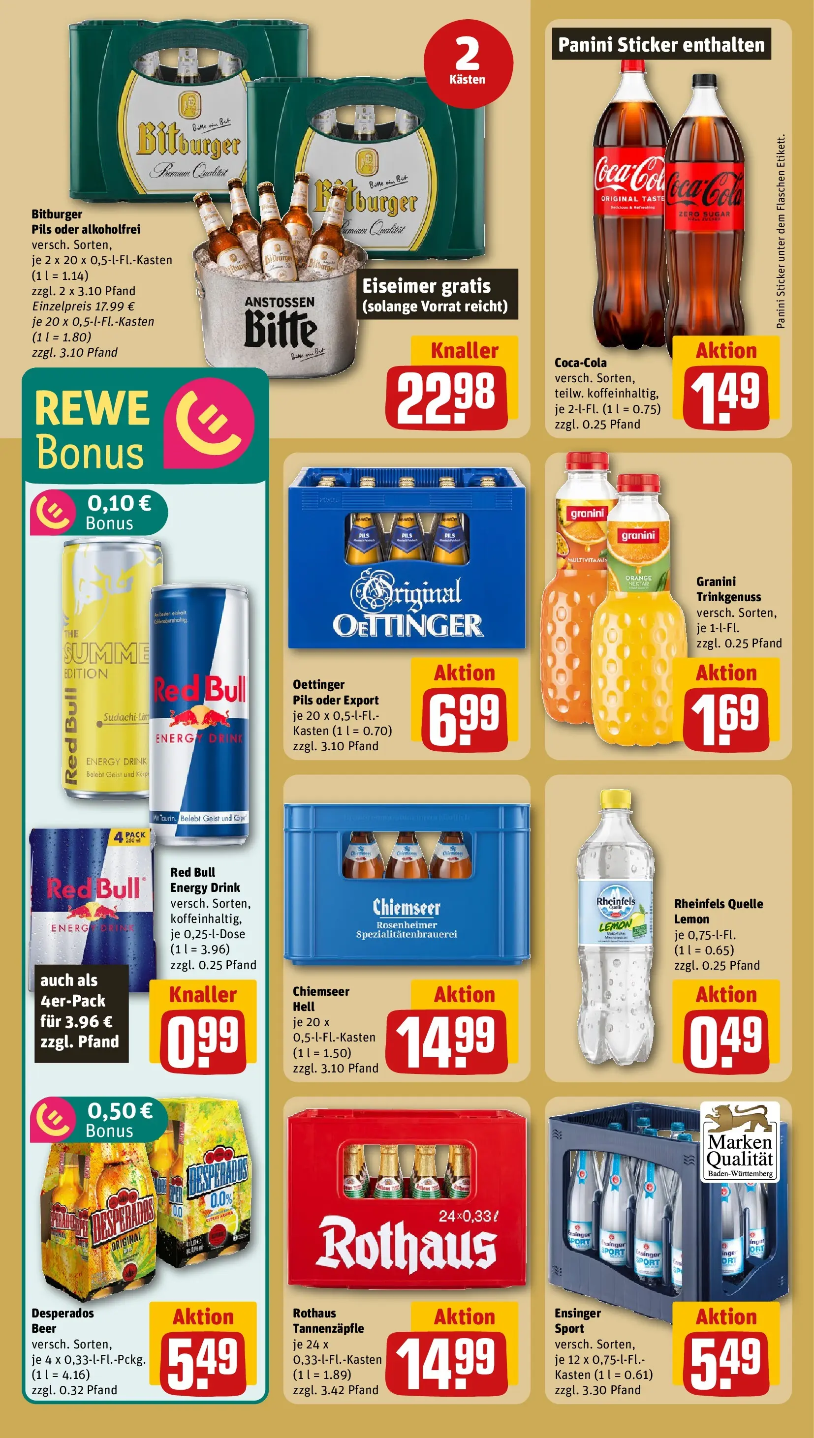 REWE Prospekt ab 31.05.2026 zum Blättern » Angebote | Seite: 22 | Produkte: Energy, Bad, Oettinger, Granini