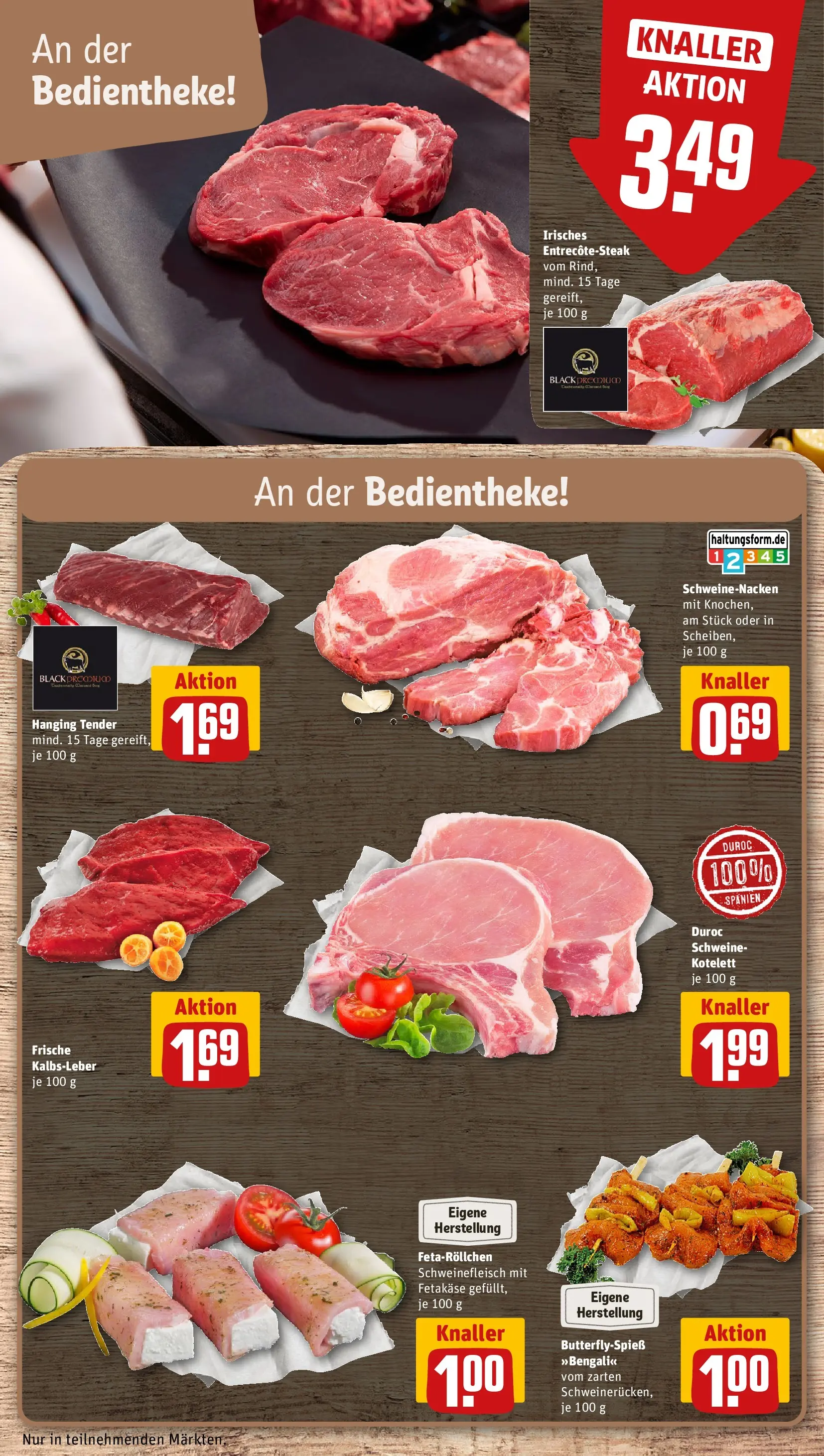 REWE Prospekt ab 31.05.2026 zum Blättern » Angebote | Seite: 8 | Produkte: Schweinenacken, Kalbsleber, Schweinefleisch, Steak