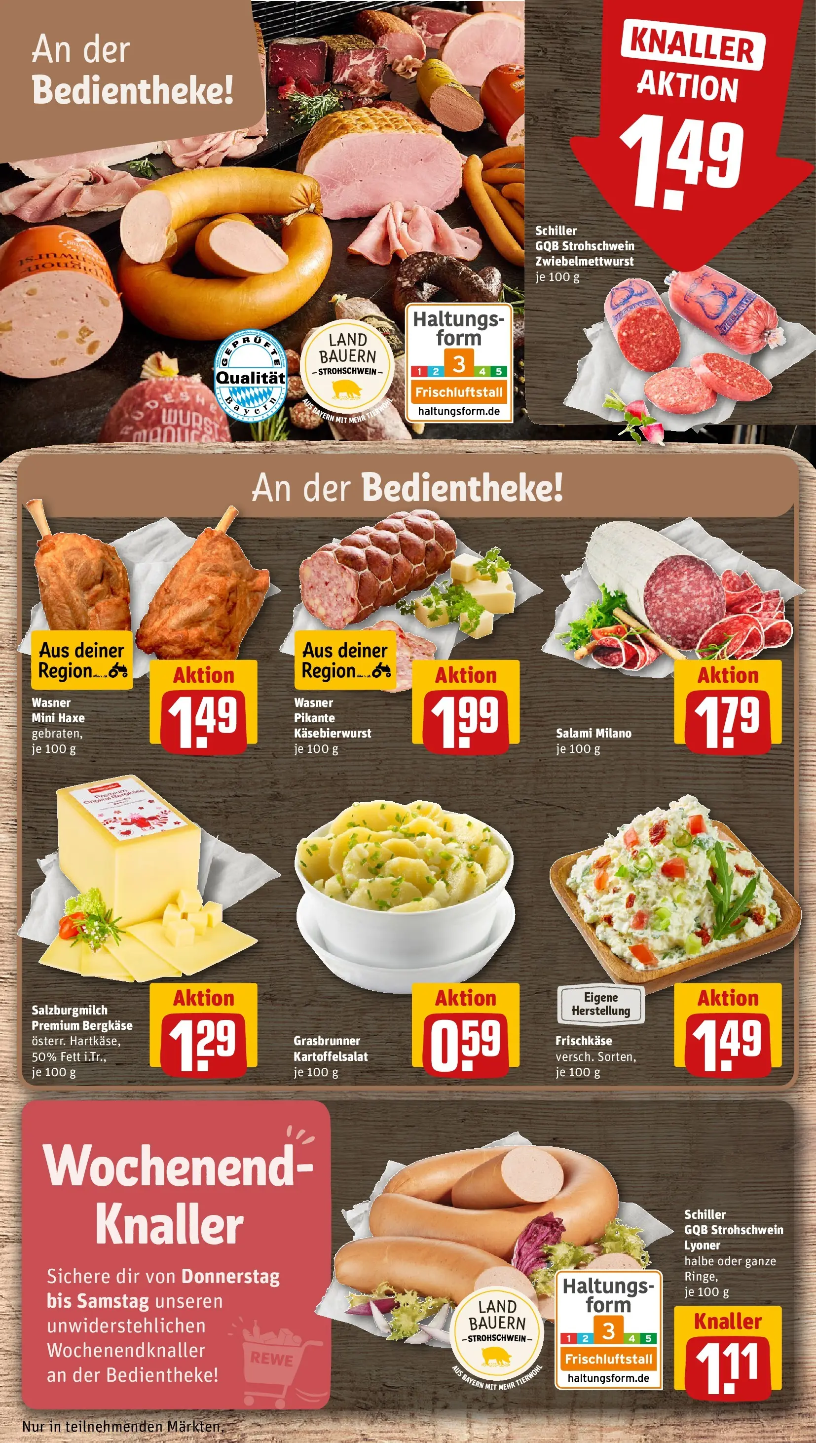 REWE Prospekt ab 31.05.2026 zum Blättern » Angebote | Seite: 9 | Produkte: Wurst, Salami, Frischkase