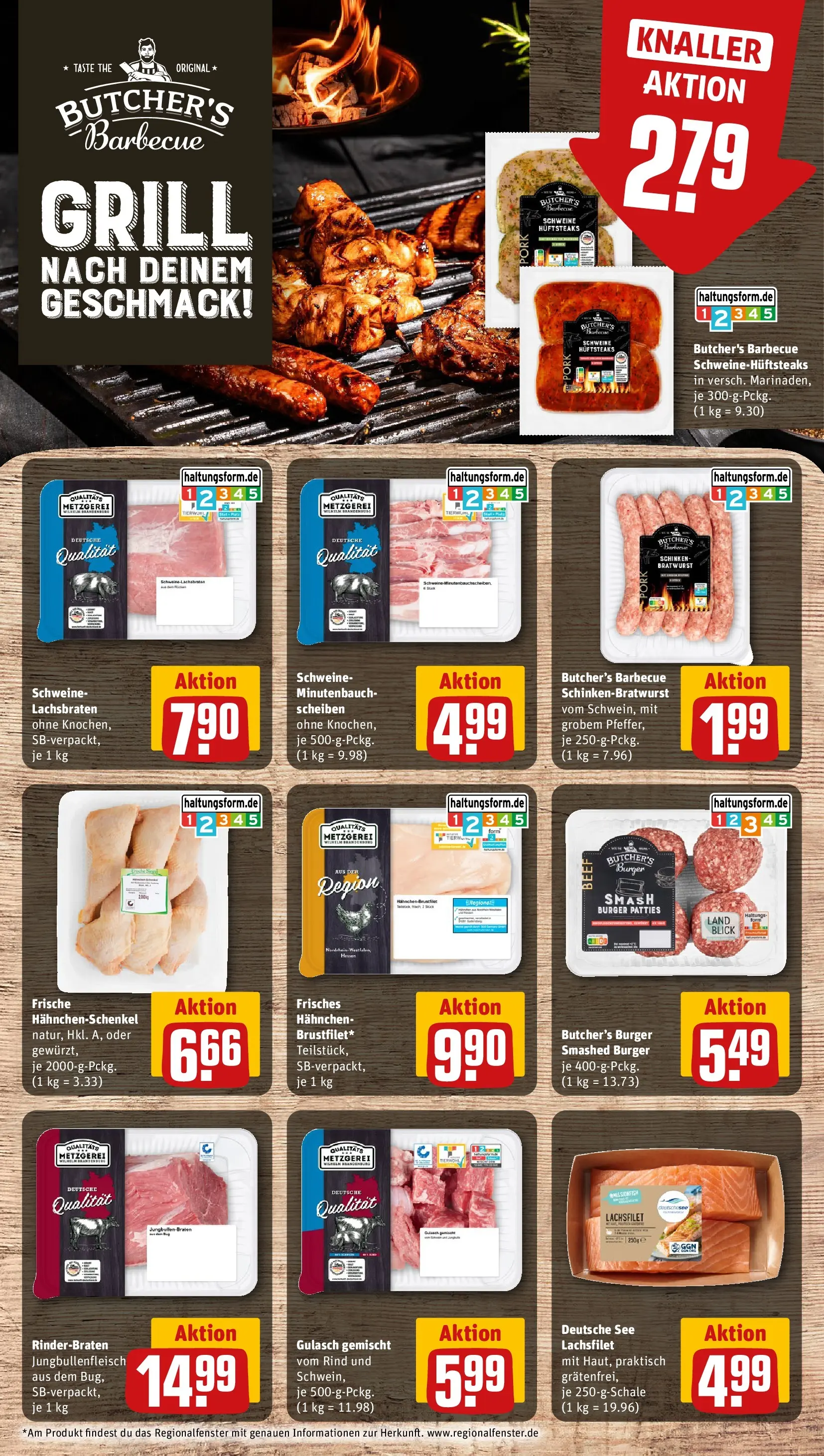 REWE Prospekt ab 01.06.2026 zum Blättern » Angebote | Seite: 6 | Produkte: Rinderbraten, Grill, Bratwurst, Burger