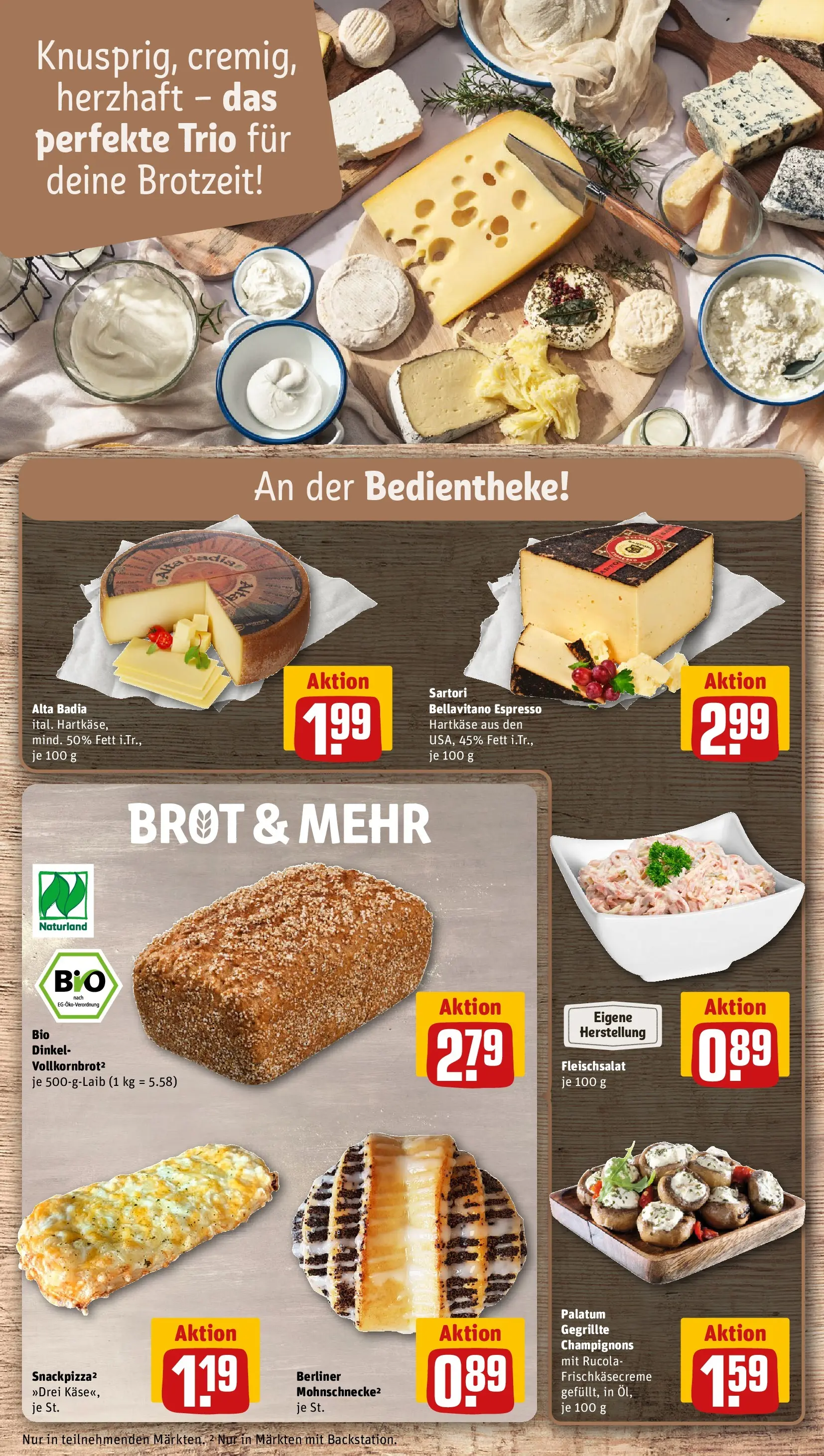 REWE Prospekt ab 01.06.2026 zum Blättern » Angebote | Seite: 9 | Produkte: Berliner, Rucola, Brot, Pizza