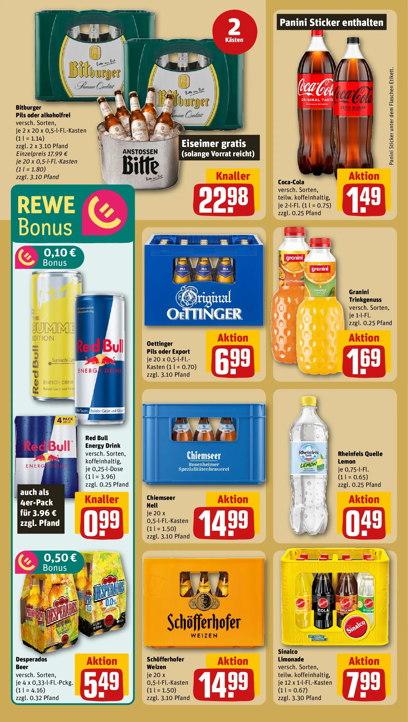 REWE Prospekt ab 01.06.2026 zum Blättern » Angebote | Seite: 24 | Produkte: Bitburger, Cola, Energy, Rheinfels quelle
