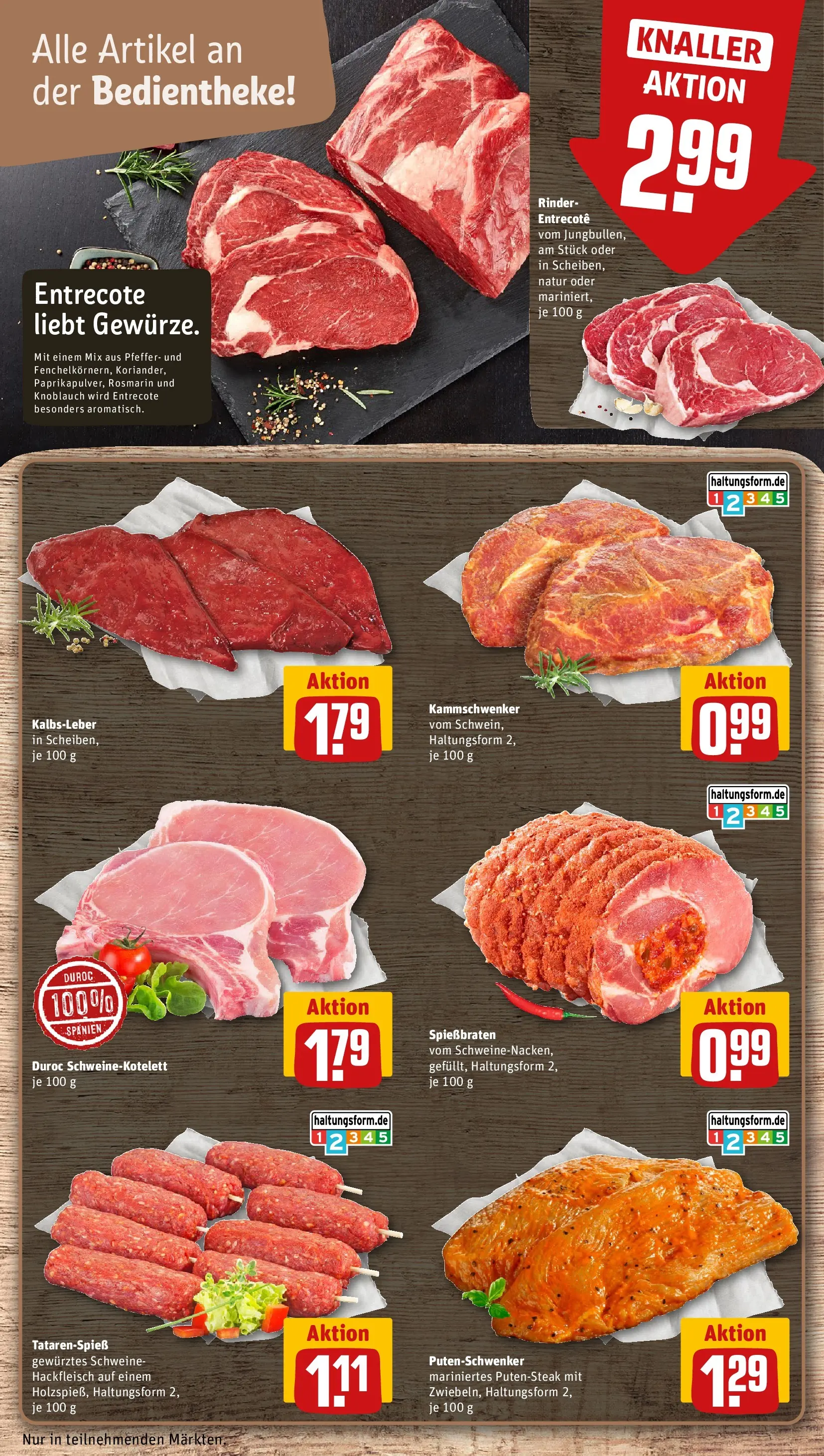 REWE Prospekt ab 31.05.2026 zum Blättern » Angebote | Seite: 10 | Produkte: Kalbsleber, Knoblauch, Steak, Hackfleisch