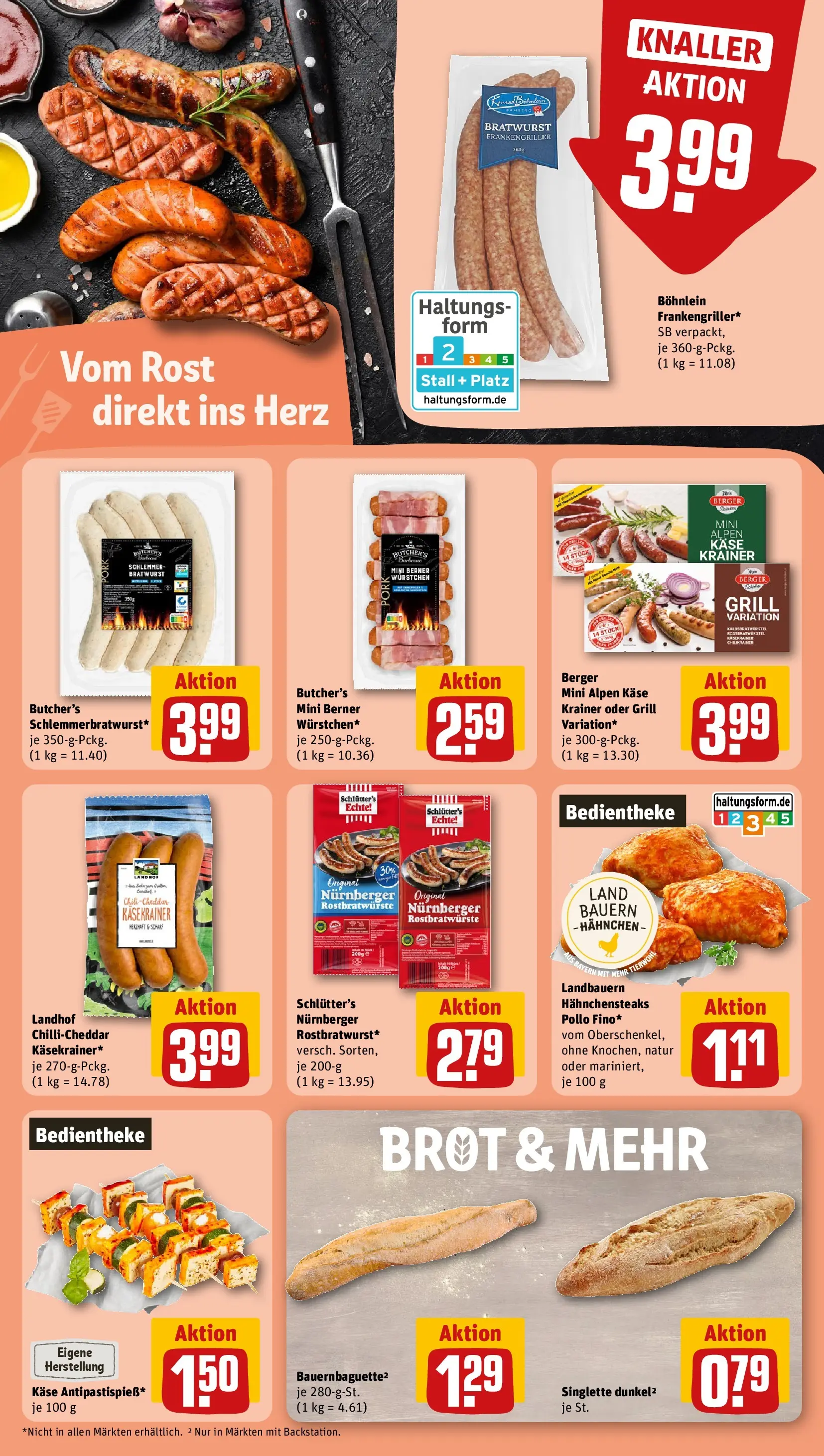 REWE Prospekt ab 01.06.2026 zum Blättern » Angebote | Seite: 18 | Produkte: Grill, Käse, Bratwurst, Baguette
