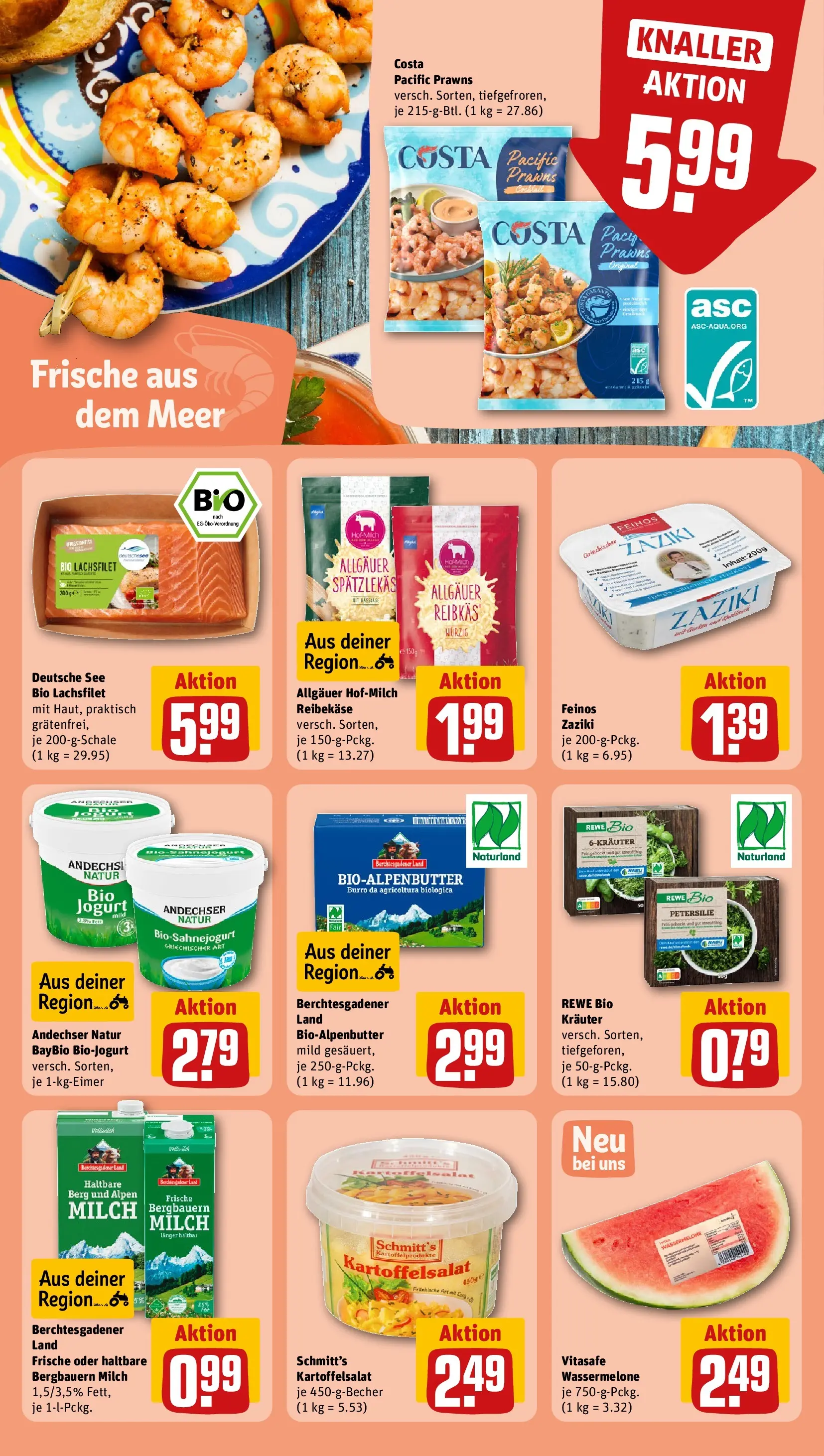 REWE Prospekt ab 01.06.2026 zum Blättern » Angebote | Seite: 20 | Produkte: Milch, Butter, Wassermelone, Reibekase