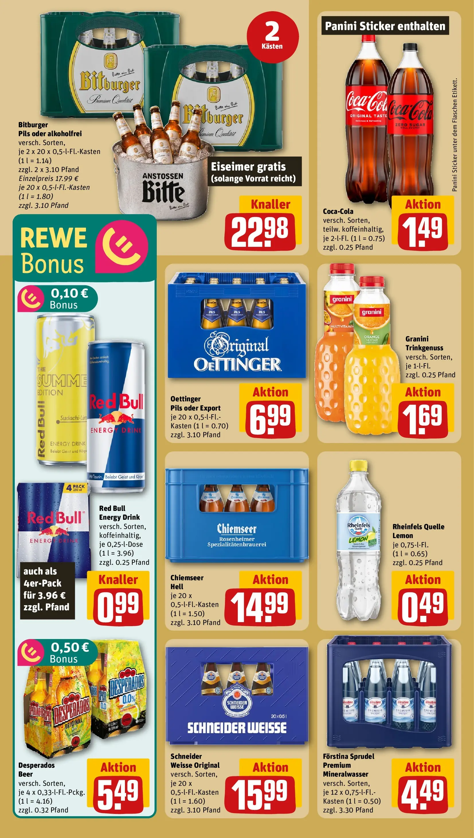 REWE Prospekt ab 01.06.2026 zum Blättern » Angebote | Seite: 24 | Produkte: Cola, Oettinger, Desperados, Rheinfels quelle
