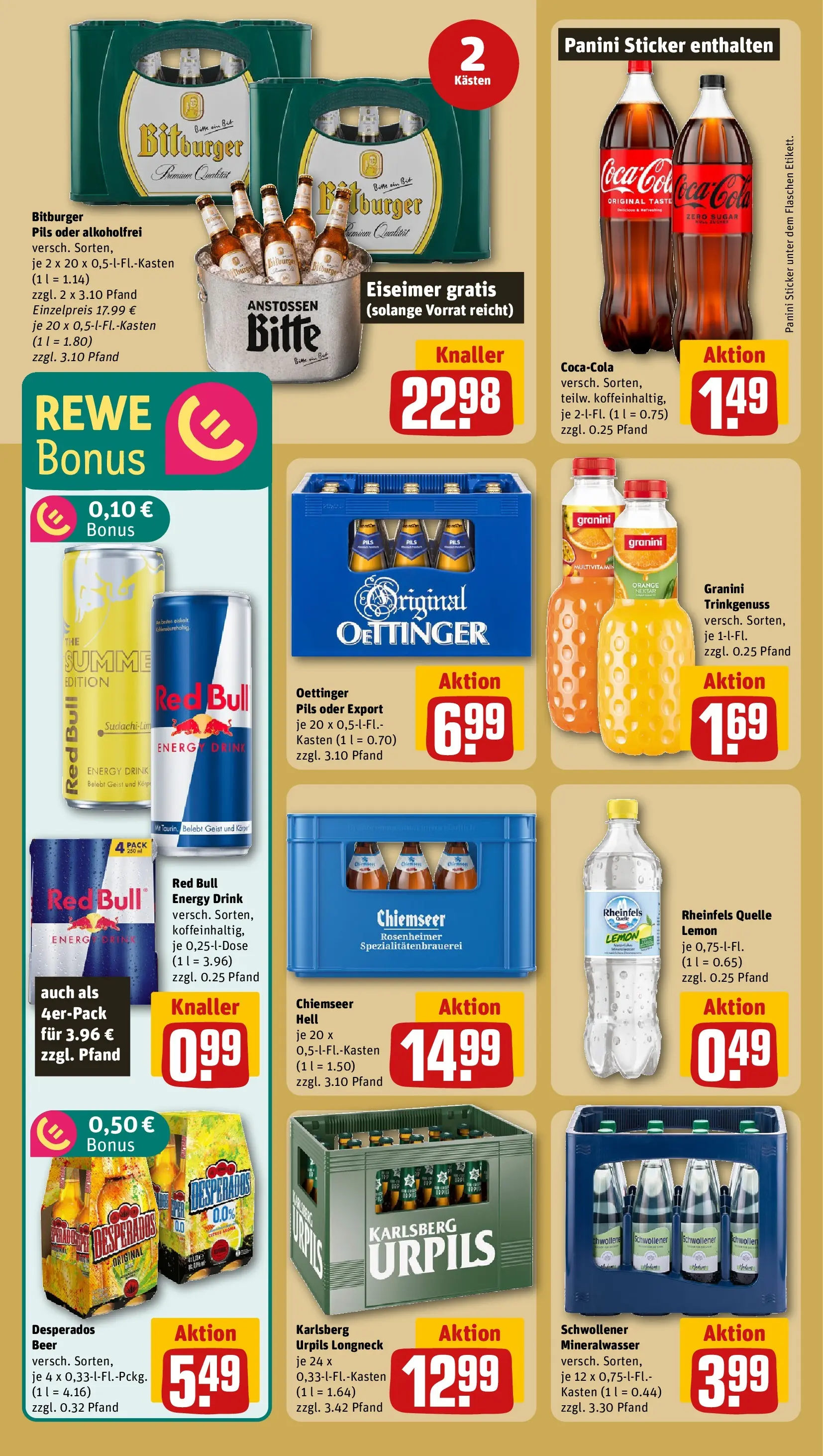 REWE Prospekt ab 31.05.2026 zum Blättern » Angebote | Seite: 22 | Produkte: Coca cola, Cola, Energy, Rheinfels quelle