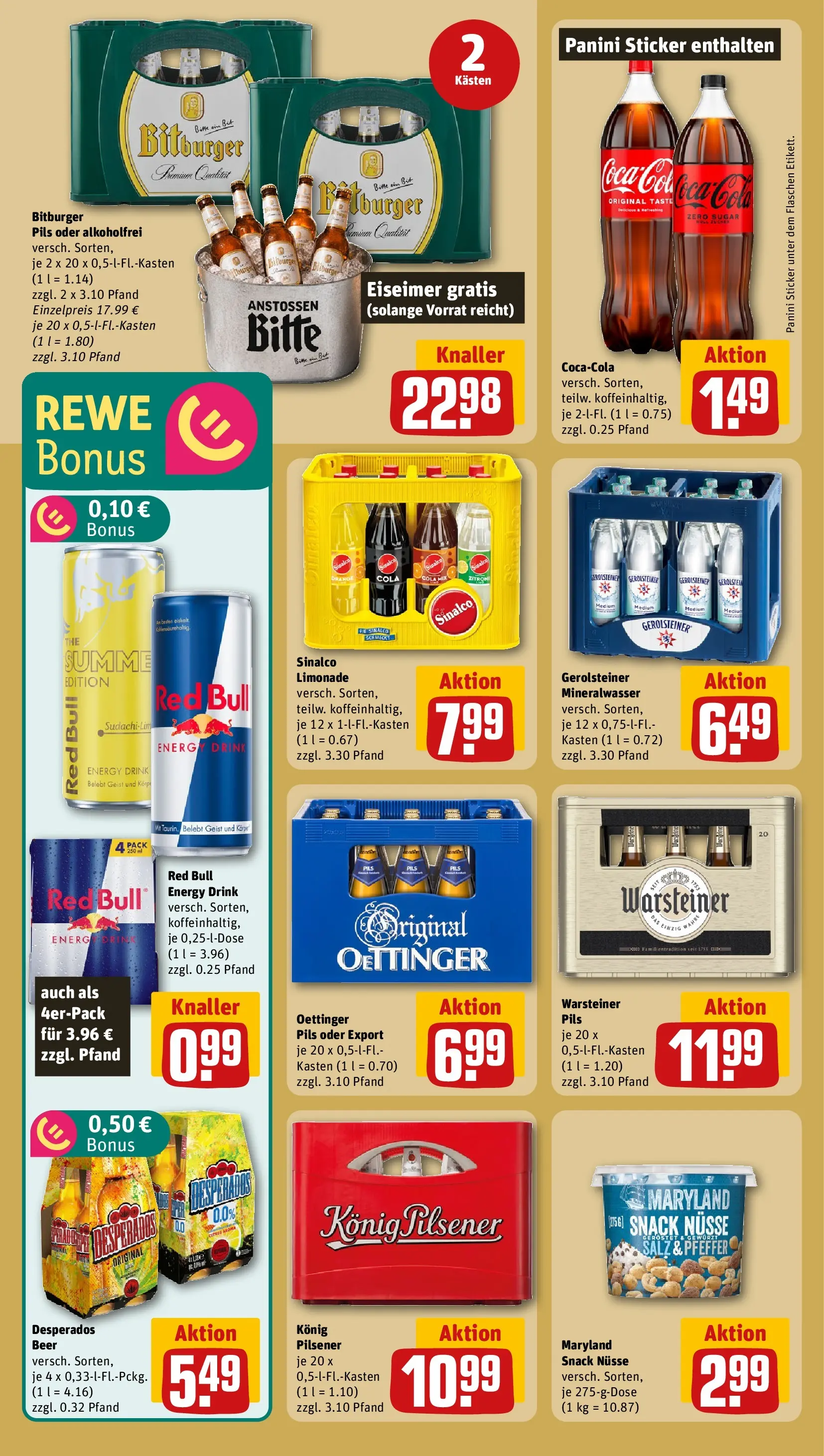 REWE Prospekt ab 01.06.2026 zum Blättern » Angebote | Seite: 18 | Produkte: Bitburger, Limonade, Salz, Desperados