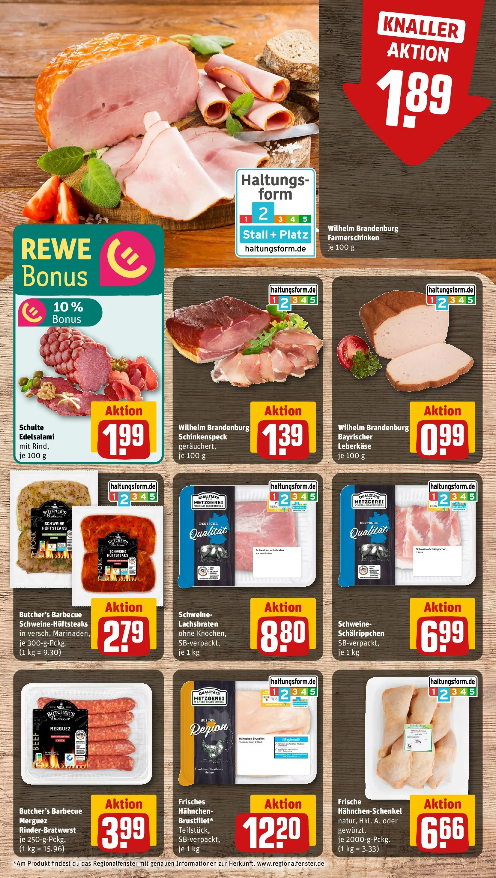 REWE Prospekt ab 01.06.2026 zum Blättern » Angebote | Seite: 6 | Produkte: Hahnchen, Hahnchenschenkel, Leberkase