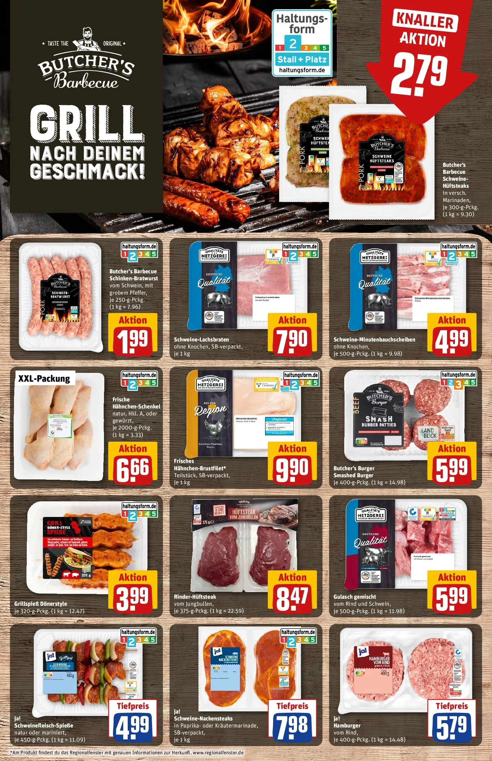 REWE Prospekt ab 01.06.2026 zum Blättern » Angebote | Seite: 8 | Produkte: Bratwurst, Paprika, Gulasch, Schinken