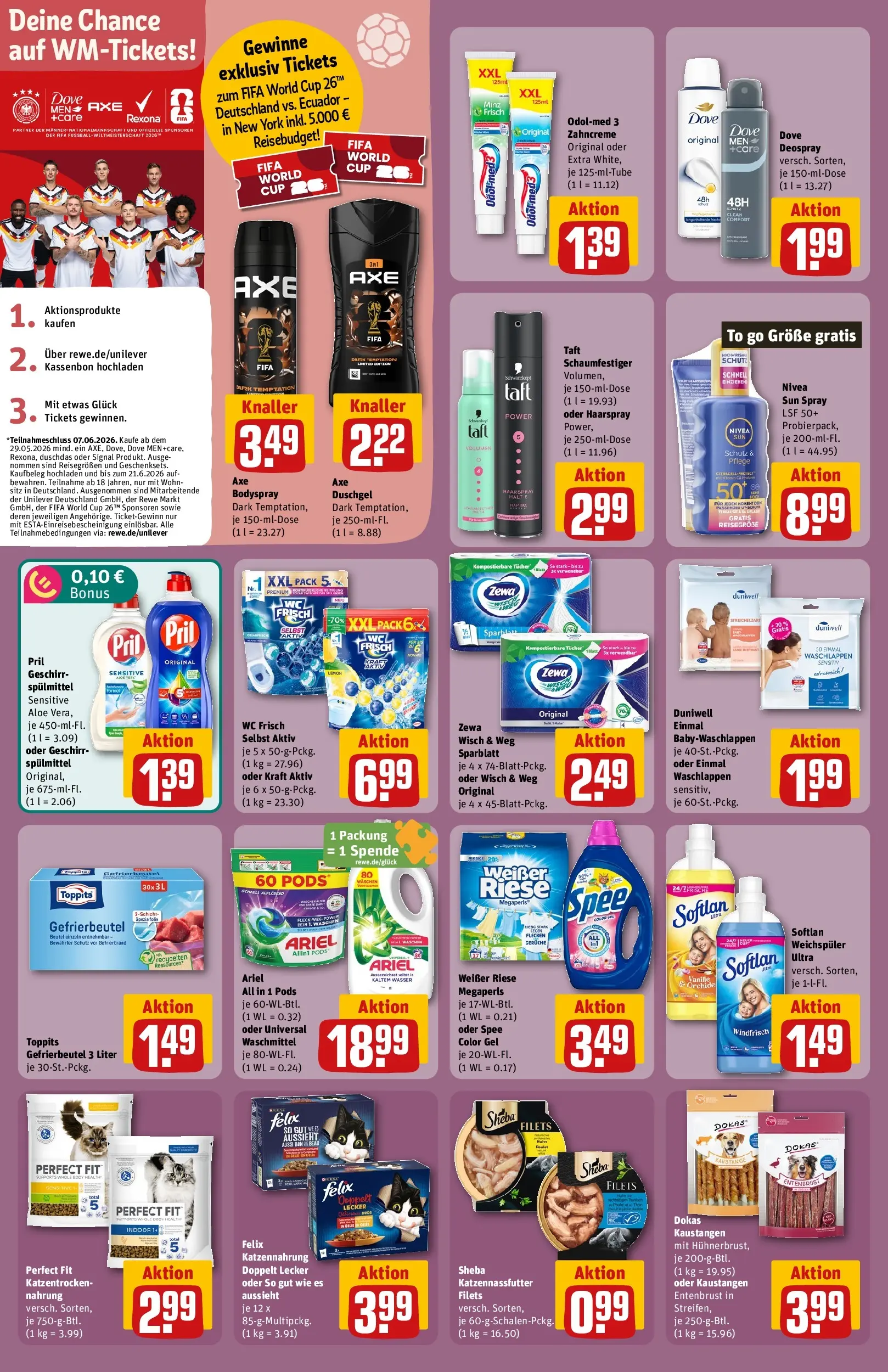 REWE Prospekt ab 01.06.2026 zum Blättern » Angebote | Seite: 30 | Produkte: Sheba, Fußball, Duschdas, Shower Gel