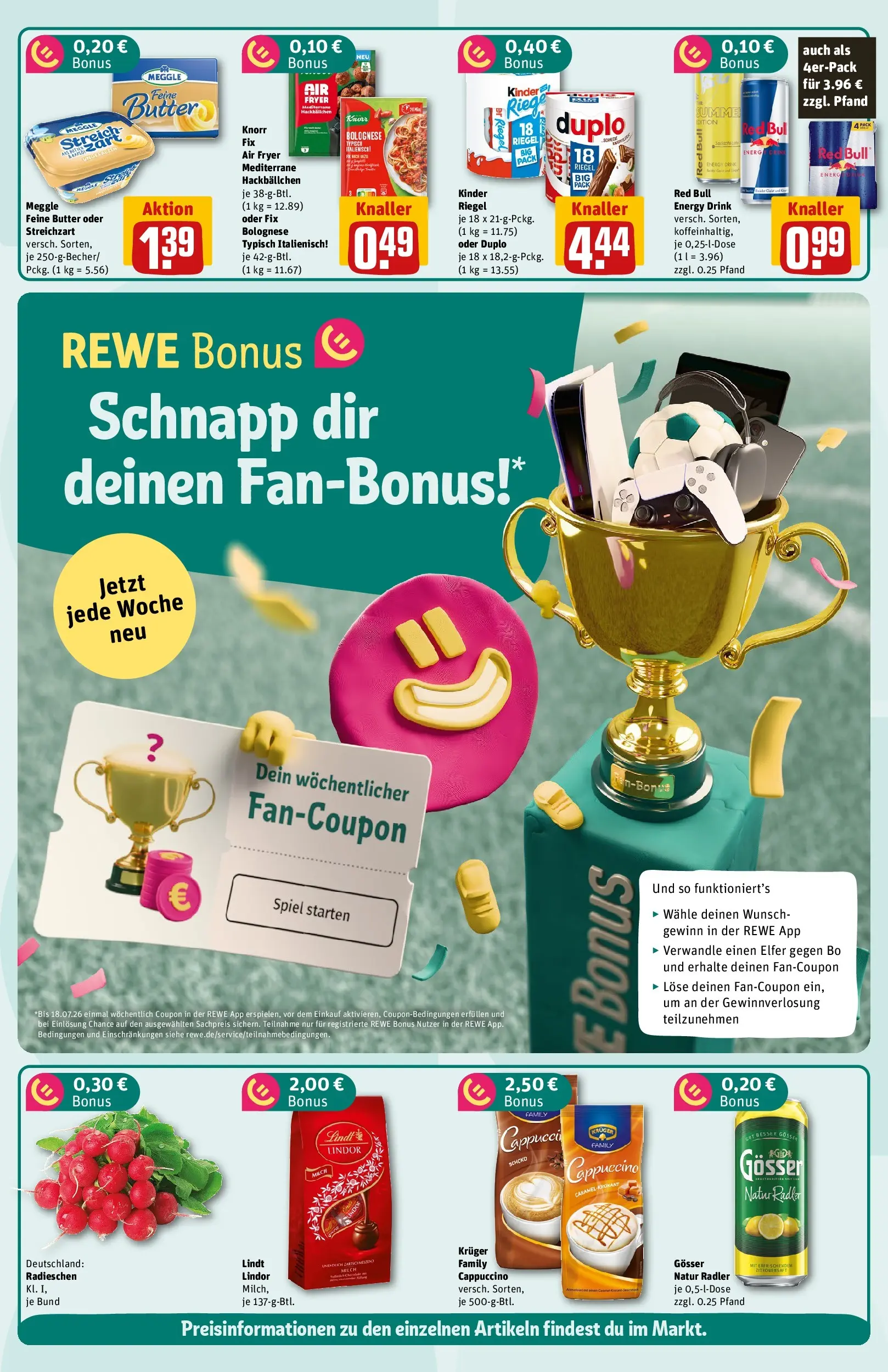 REWE Prospekt ab 01.06.2026 zum Blättern » Angebote | Seite: 2 | Produkte: Spiel, Red bull, Milch, Energy
