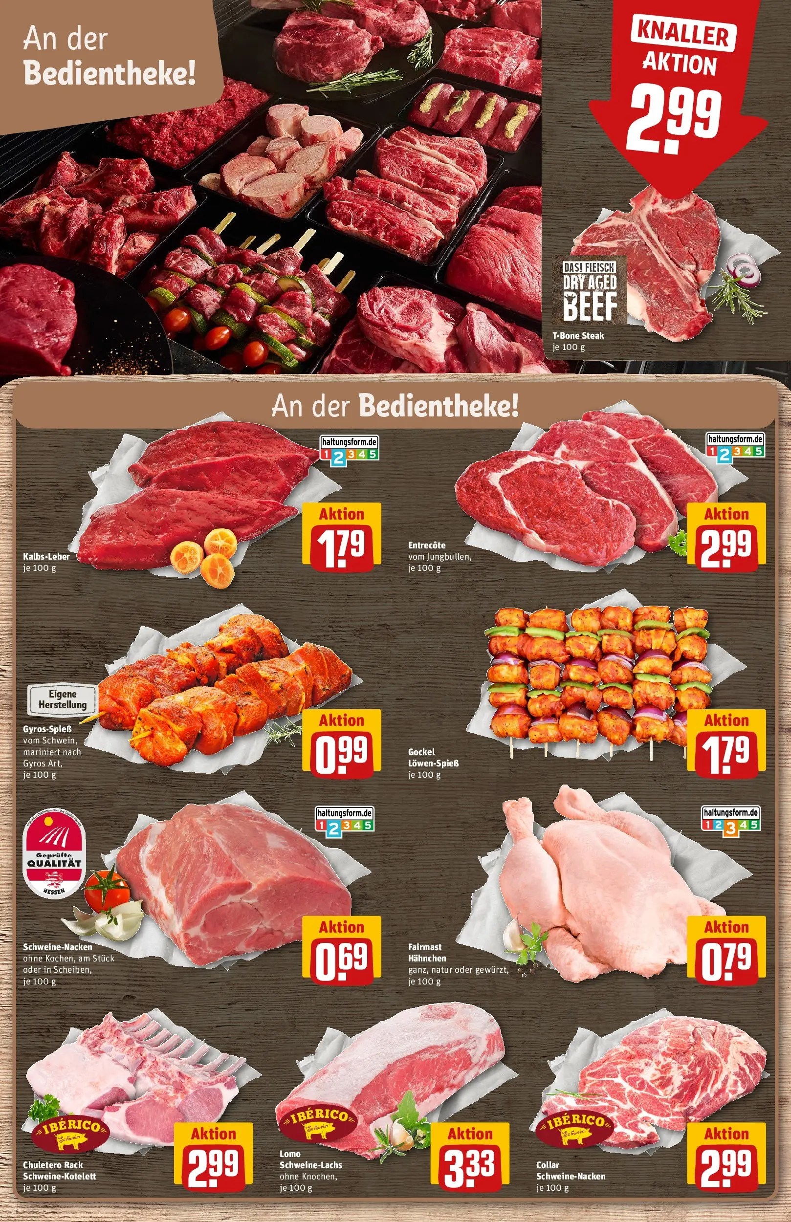 REWE Prospekt ab 01.06.2026 zum Blättern » Angebote | Seite: 7 | Produkte: Schweinenacken, Entrecote, Steak, Fleisch