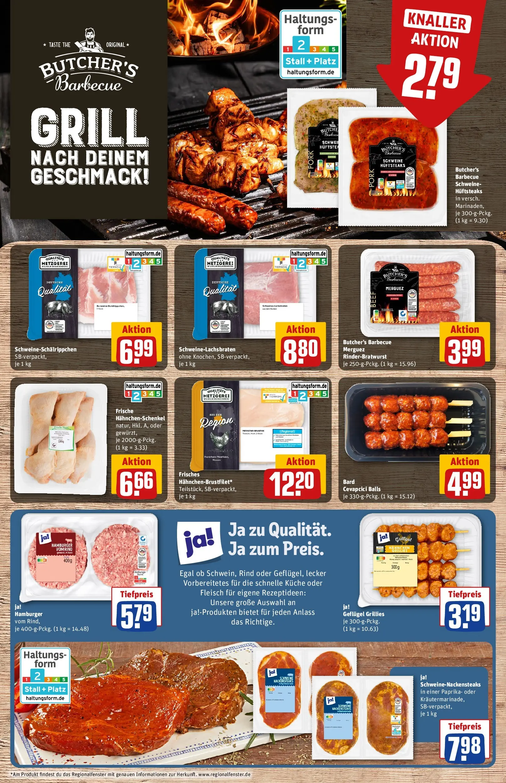 REWE Prospekt ab 01.06.2026 zum Blättern » Angebote | Seite: 6 | Produkte: Hahnchen, Cevapcici, Burger, Paprika
