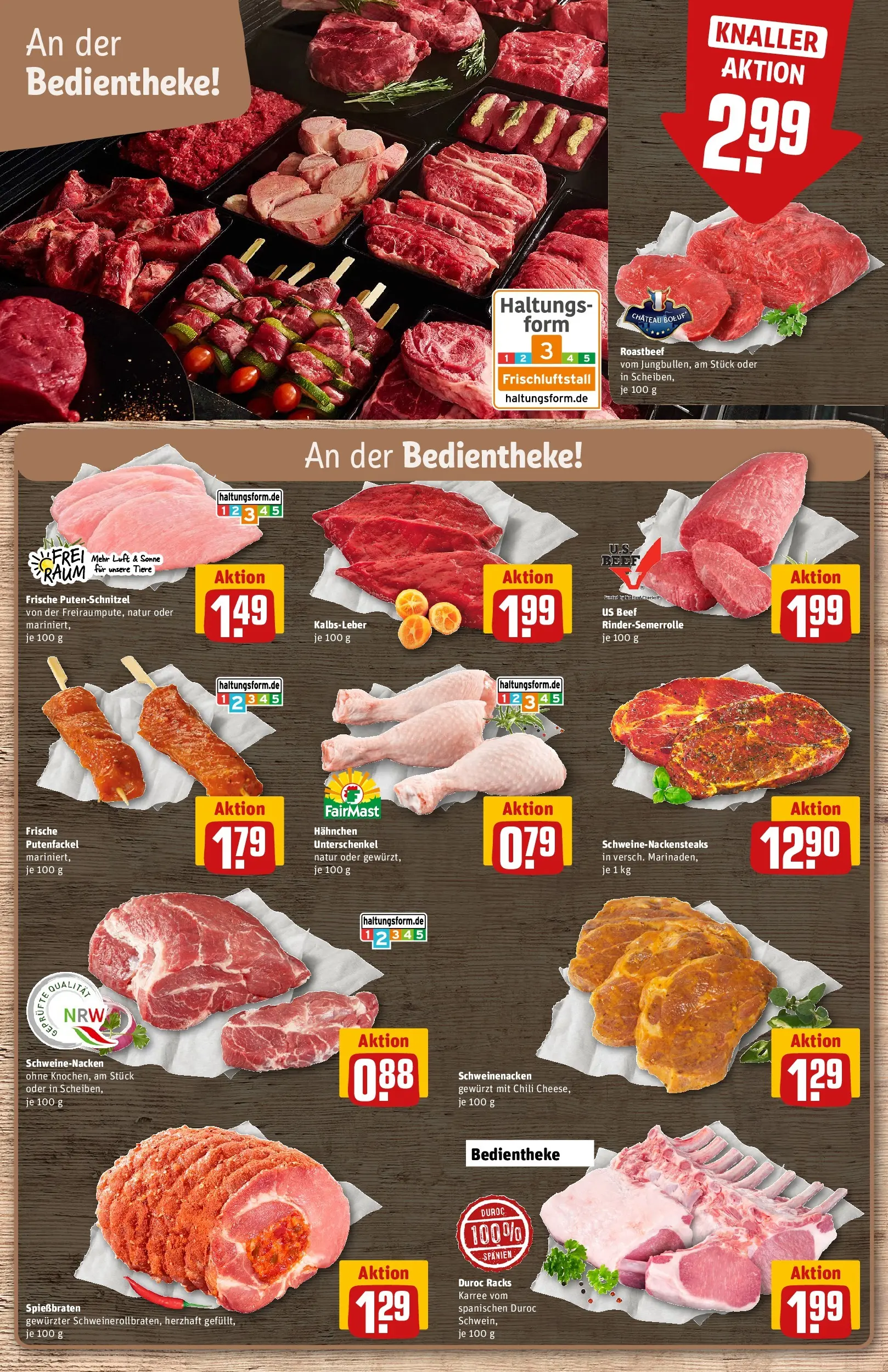 REWE Prospekt ab 01.06.2026 zum Blättern » Angebote | Seite: 7 | Produkte: Nackensteaks, Roastbeef, Kalbsleber, Chili