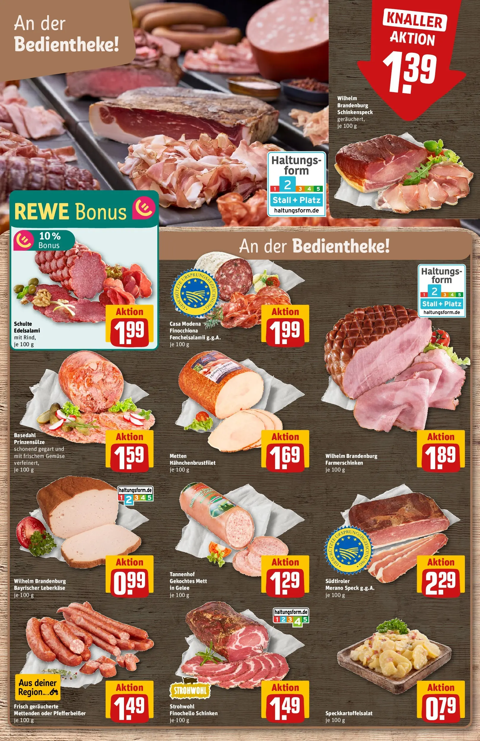 REWE Prospekt ab 01.06.2026 zum Blättern » Angebote | Seite: 8 | Produkte: Gemüse, Salami, Schinken, Leberkase