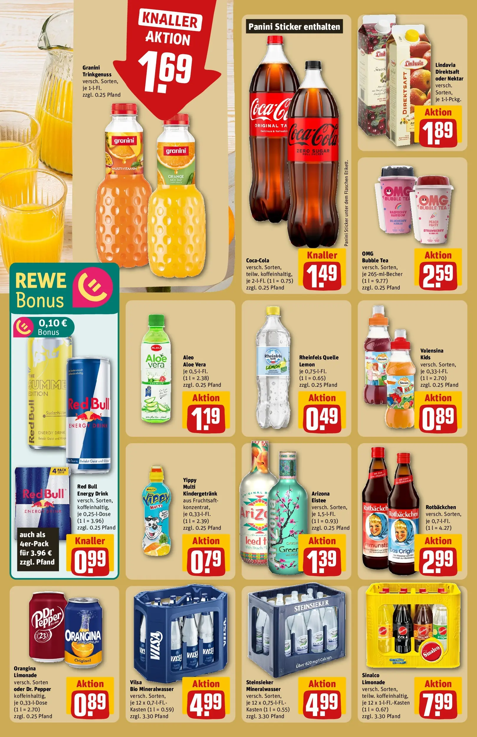REWE Prospekt ab 01.06.2026 zum Blättern » Angebote | Seite: 20 | Produkte: Sinalco, Mineralwasser, Valensina, Fruchtsaft