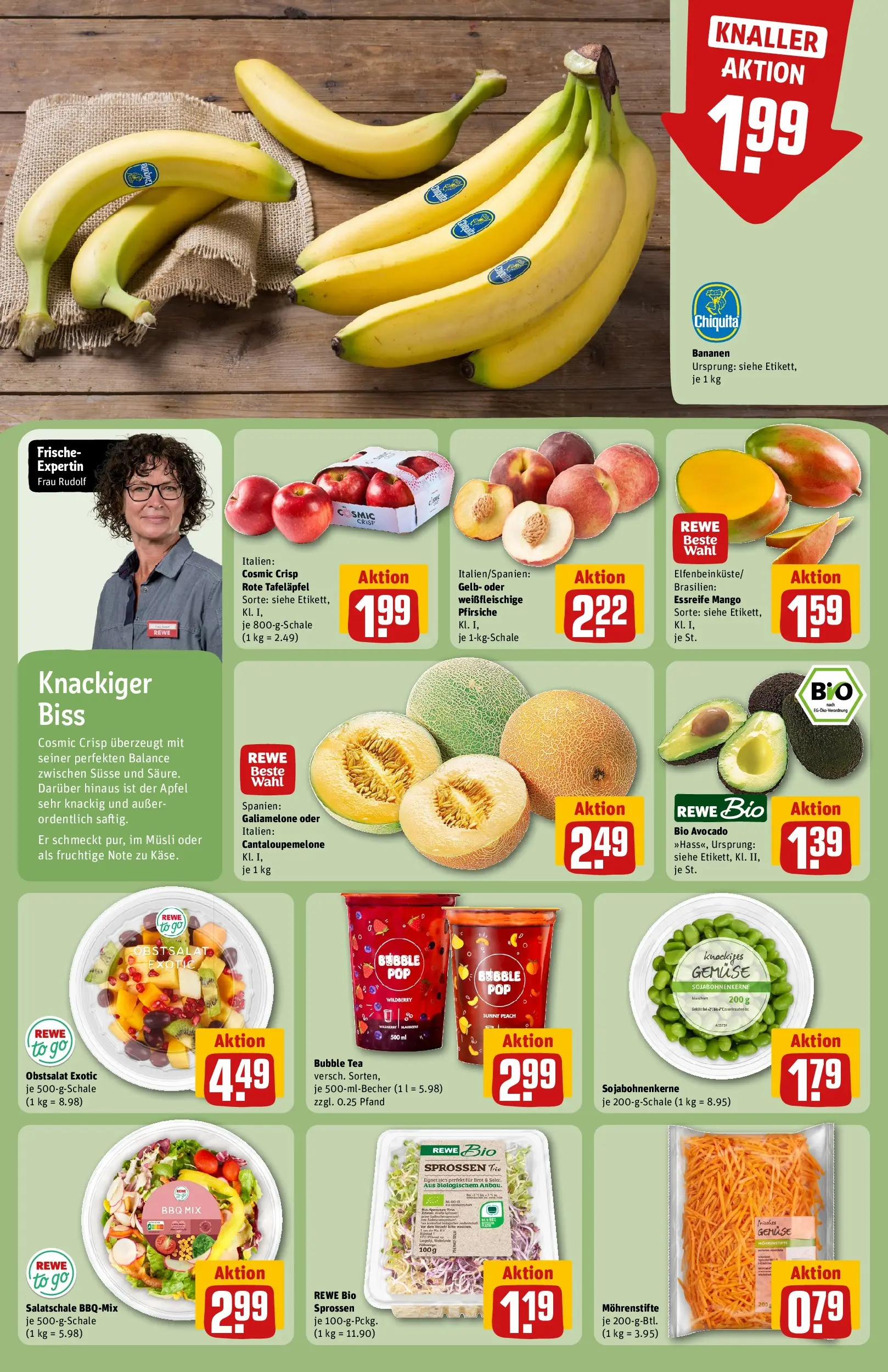 REWE Prospekt ab 01.06.2026 zum Blättern » Angebote | Seite: 4 | Produkte: Äpfel, Avocado, Gemüse, Mango