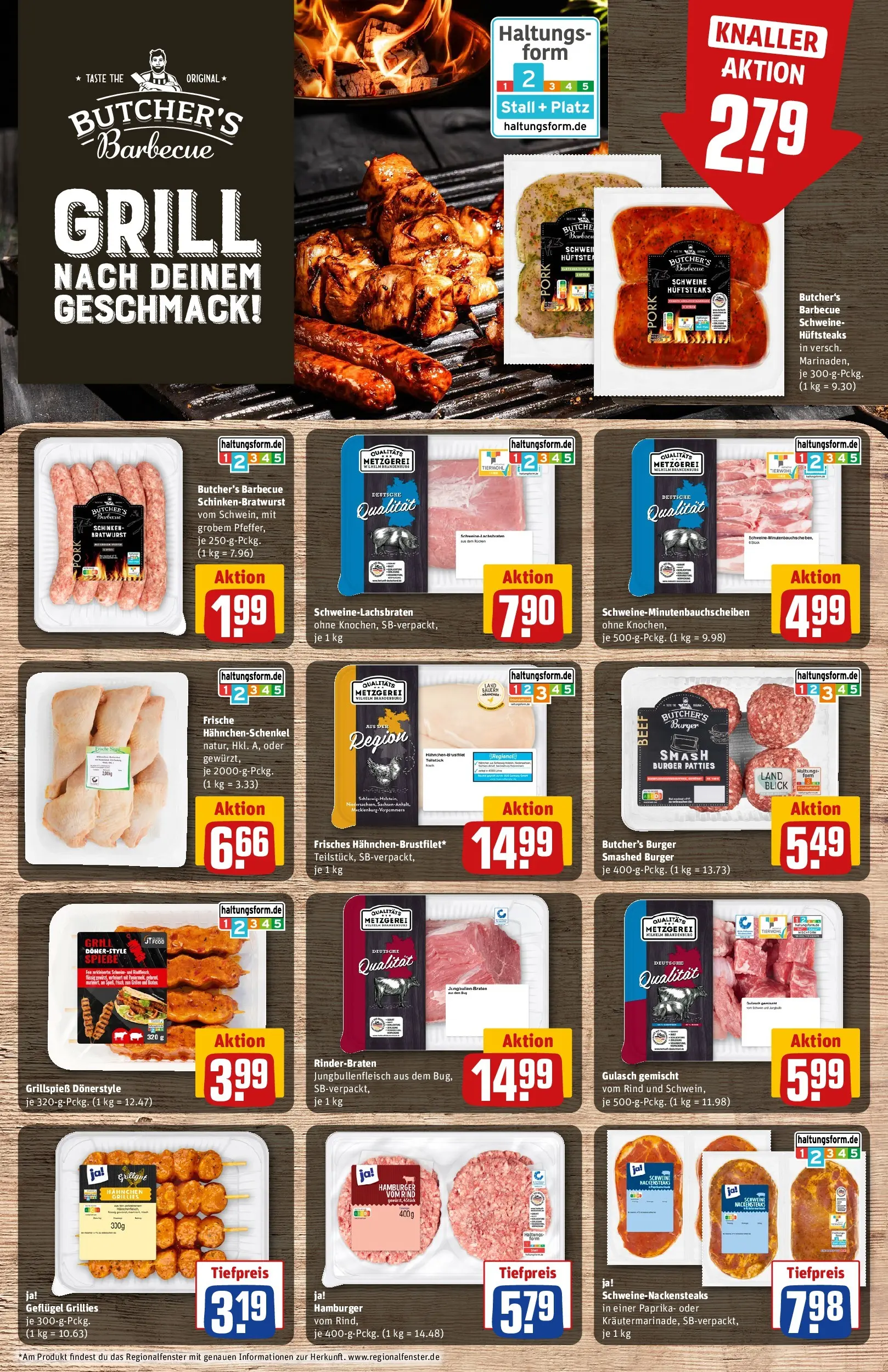 REWE Prospekt ab 01.06.2026 zum Blättern » Angebote | Seite: 6 | Produkte: Rinderbraten, Hahnchenschenkel, Paprika, Gulasch