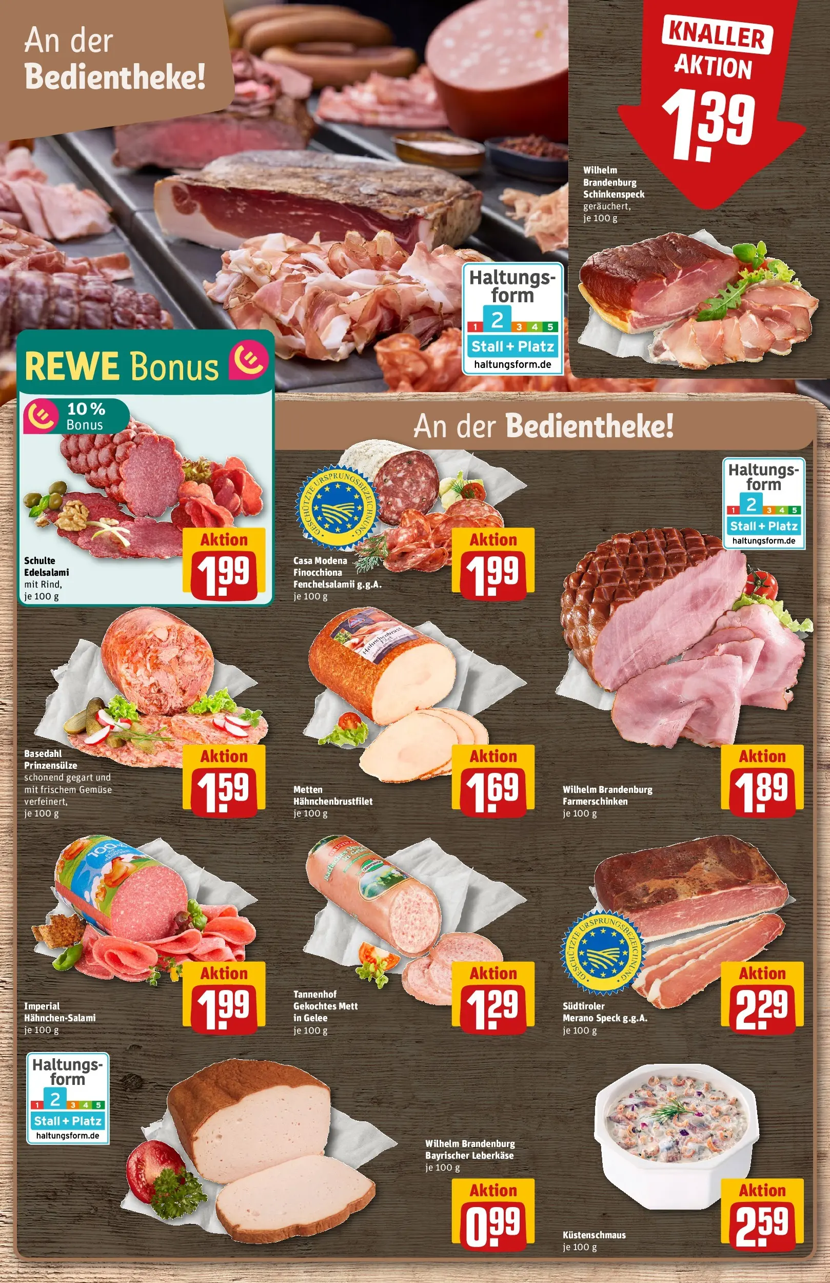 REWE Prospekt ab 01.06.2026 zum Blättern » Angebote | Seite: 8 | Produkte: Gemüse, Salami, Leberkase
