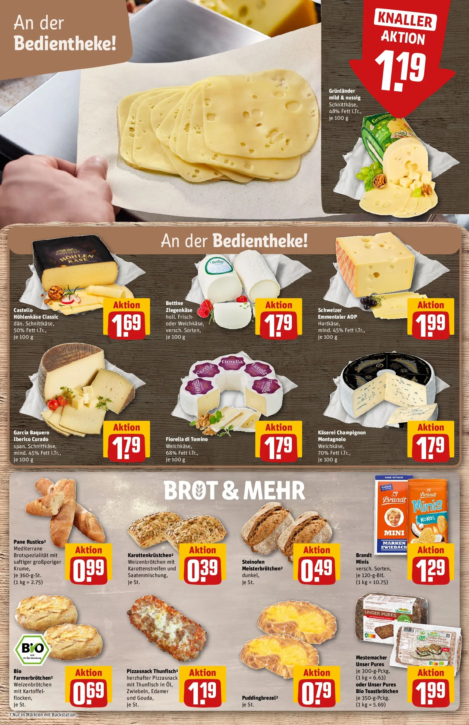 REWE Prospekt ab 01.06.2026 zum Blättern » Angebote | Seite: 9 | Produkte: Ziegenkäse, Pane, Edamer, Brot