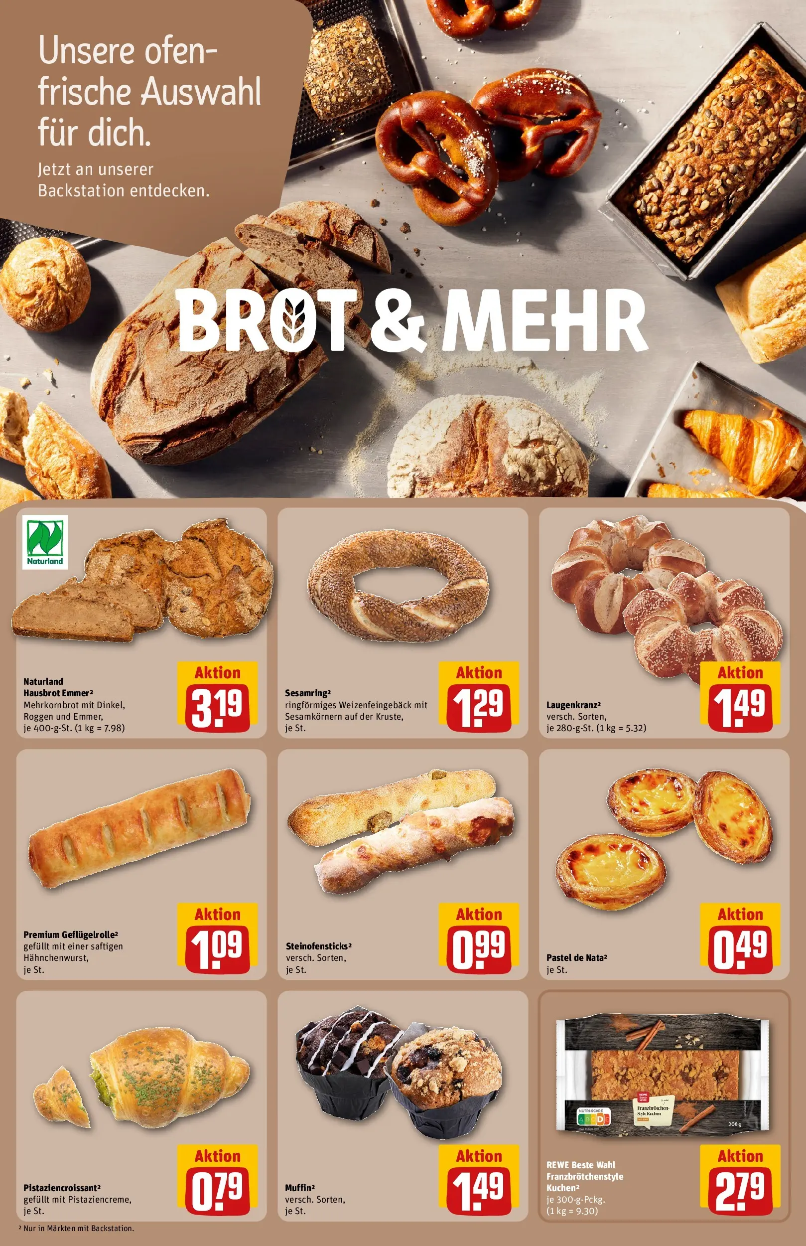 REWE Prospekt ab 01.06.2026 zum Blättern » Angebote | Seite: 10 | Produkte: Ofen, Croissant, Brot
