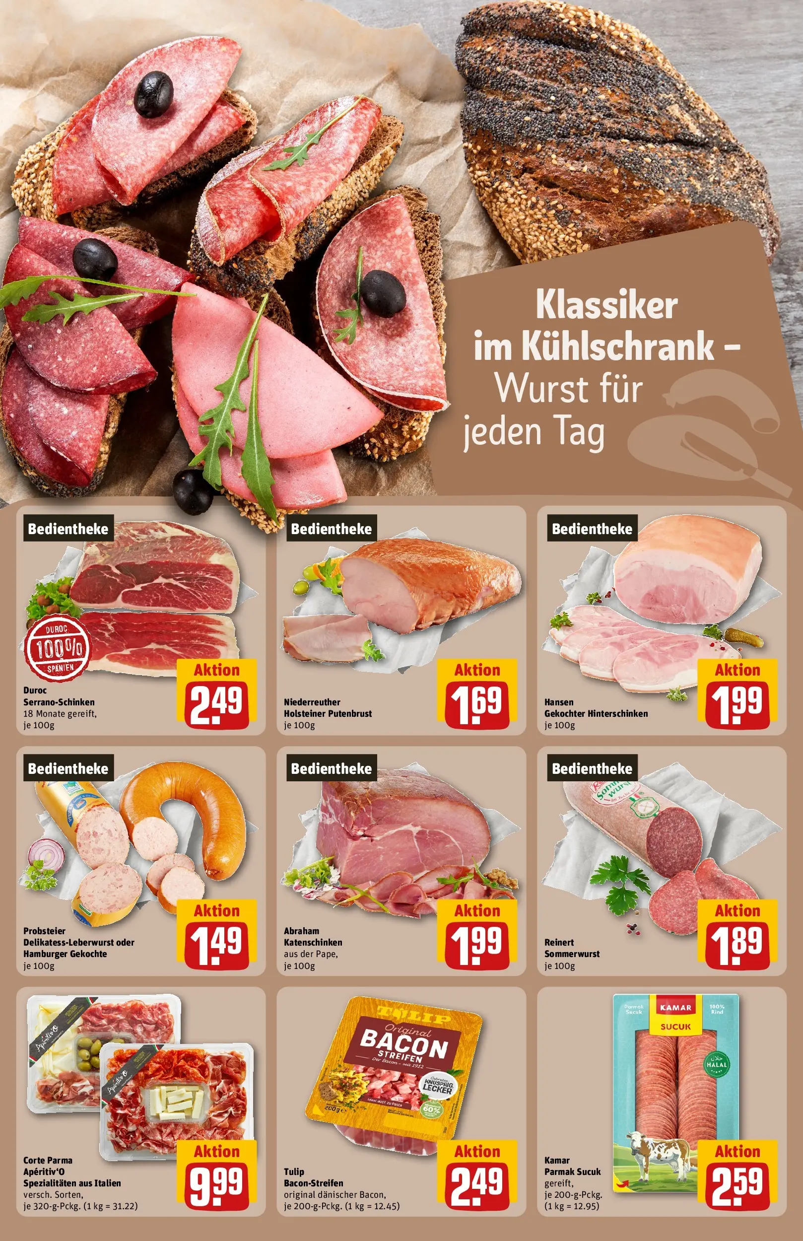REWE Prospekt ab 01.06.2026 zum Blättern » Angebote | Seite: 11 | Produkte: Kühlschrank, Wurst