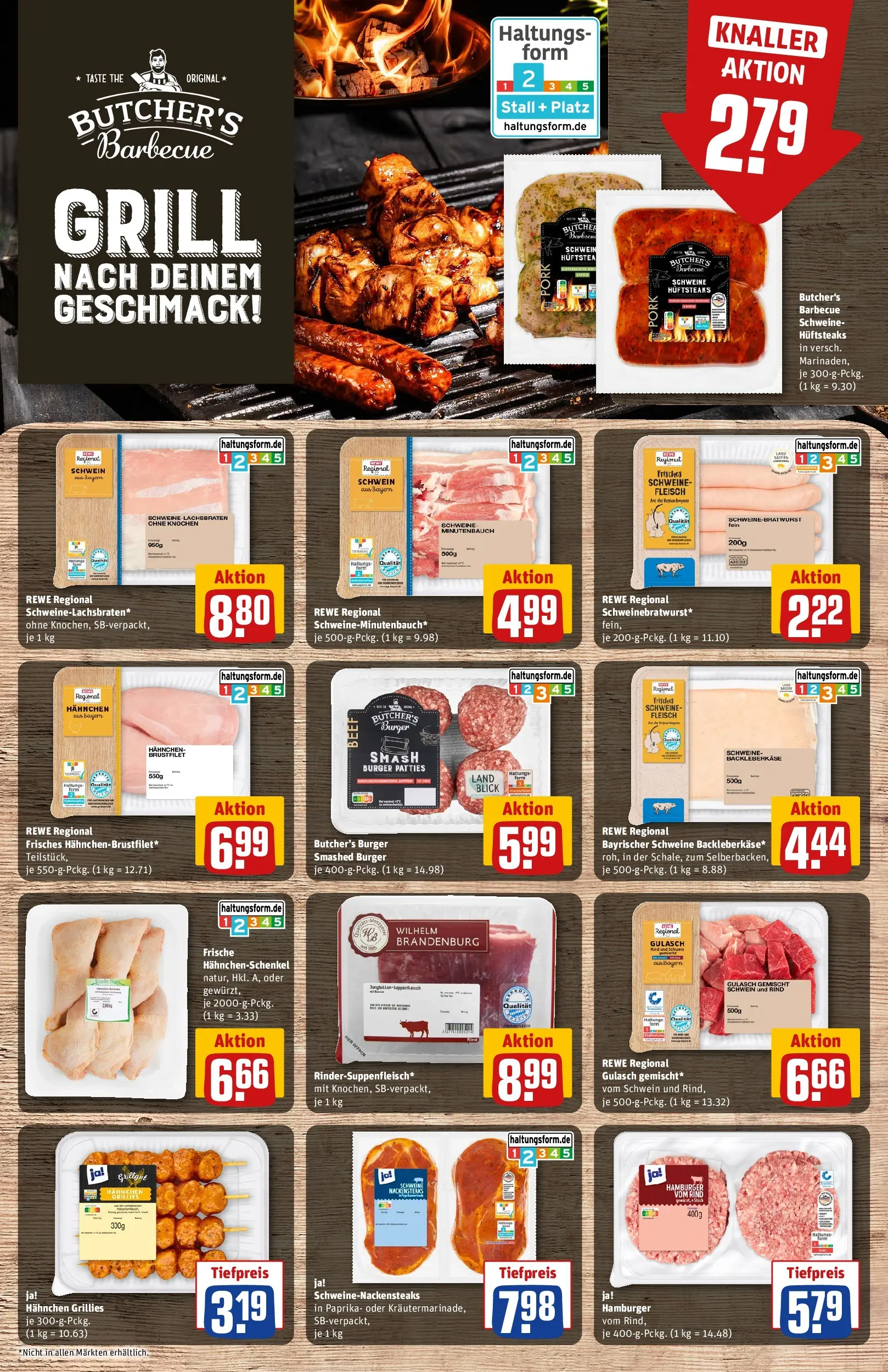 REWE Prospekt ab 01.06.2026 zum Blättern » Angebote | Seite: 6 | Produkte: Burger, Paprika, Gulasch, Fleisch