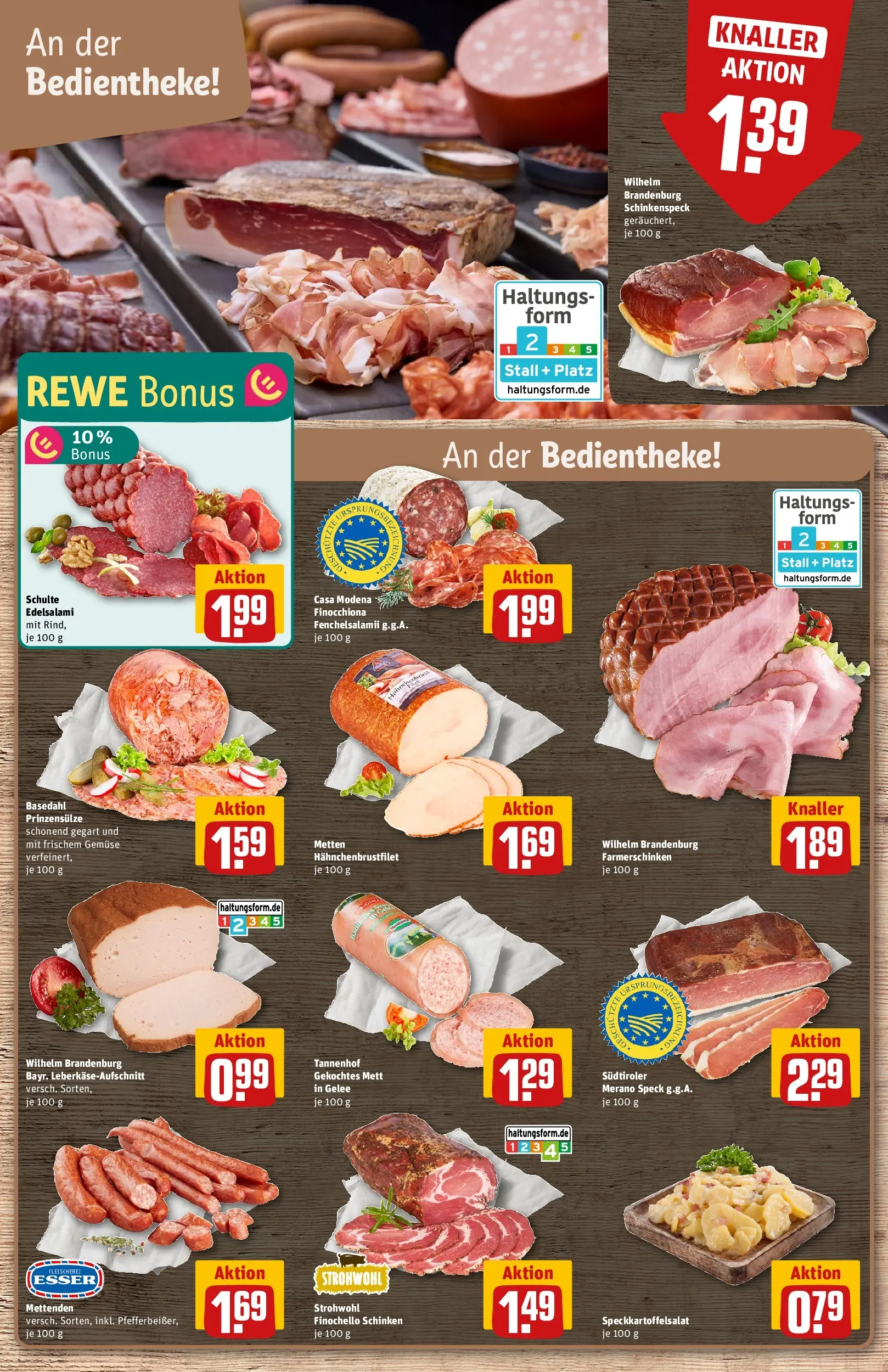 REWE Prospekt ab 01.06.2026 zum Blättern » Angebote | Seite: 8 | Produkte: Gemüse, Salami, Schinken, Leberkase