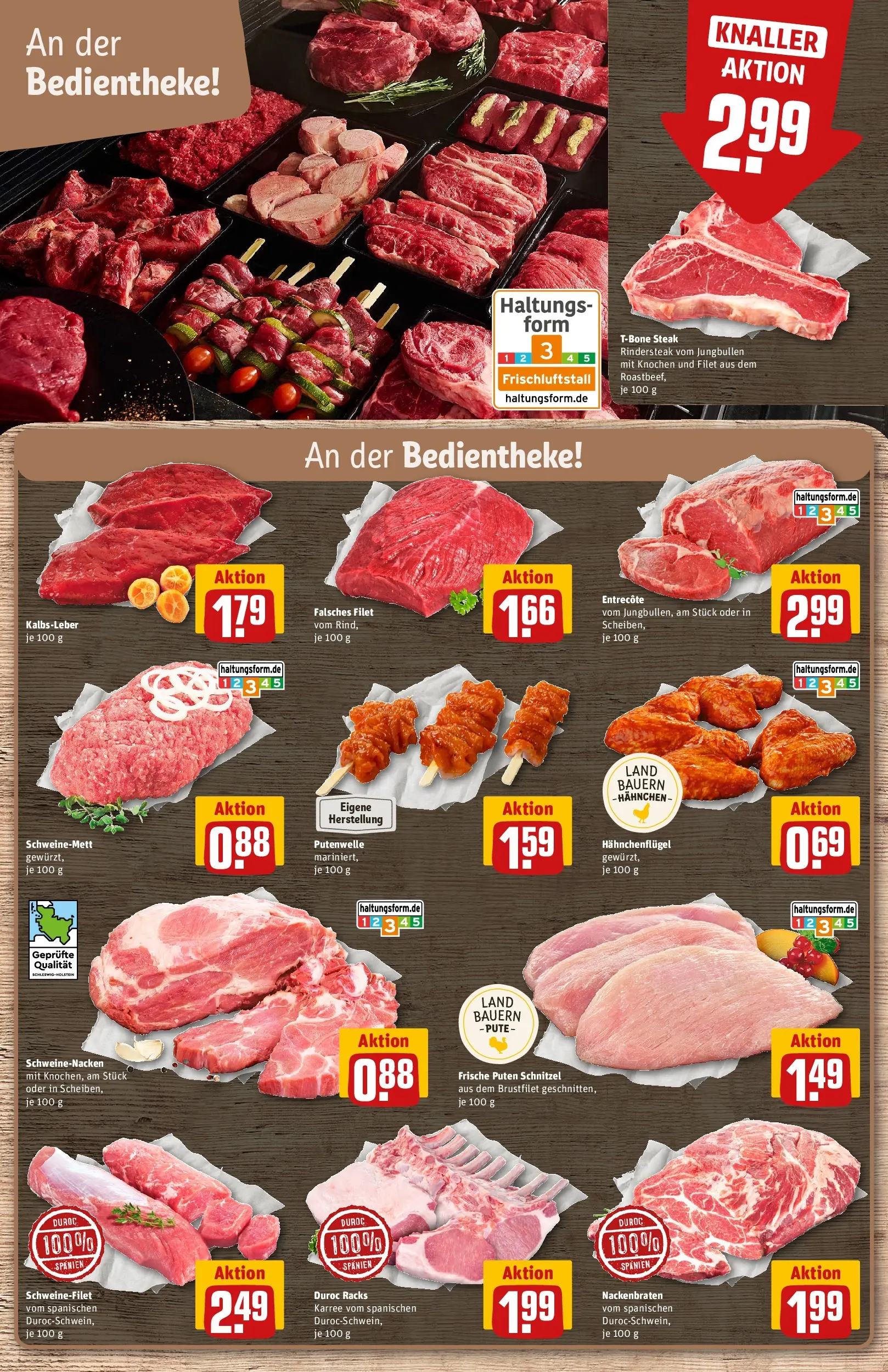 REWE Prospekt ab 01.06.2026 zum Blättern » Angebote | Seite: 7 | Produkte: Hahnchen, Entrecote, Schnitzel, Steak