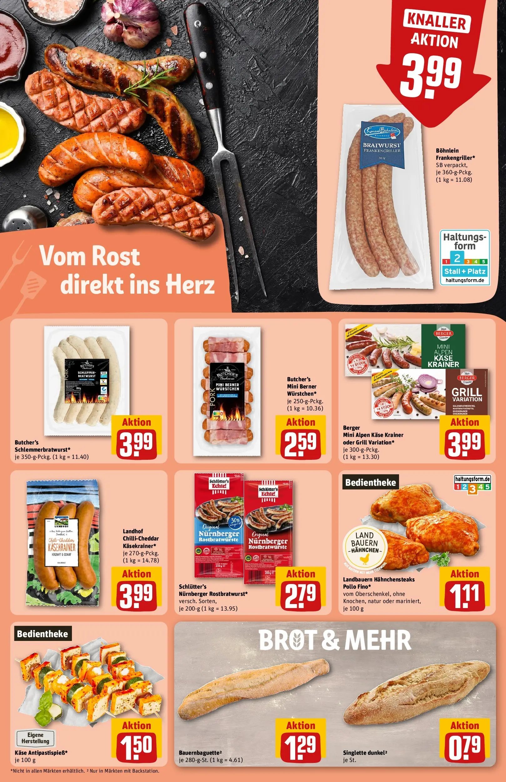 REWE Prospekt ab 01.06.2026 zum Blättern » Angebote | Seite: 18 | Produkte: Hahnchen, Chili, Brot, Steak