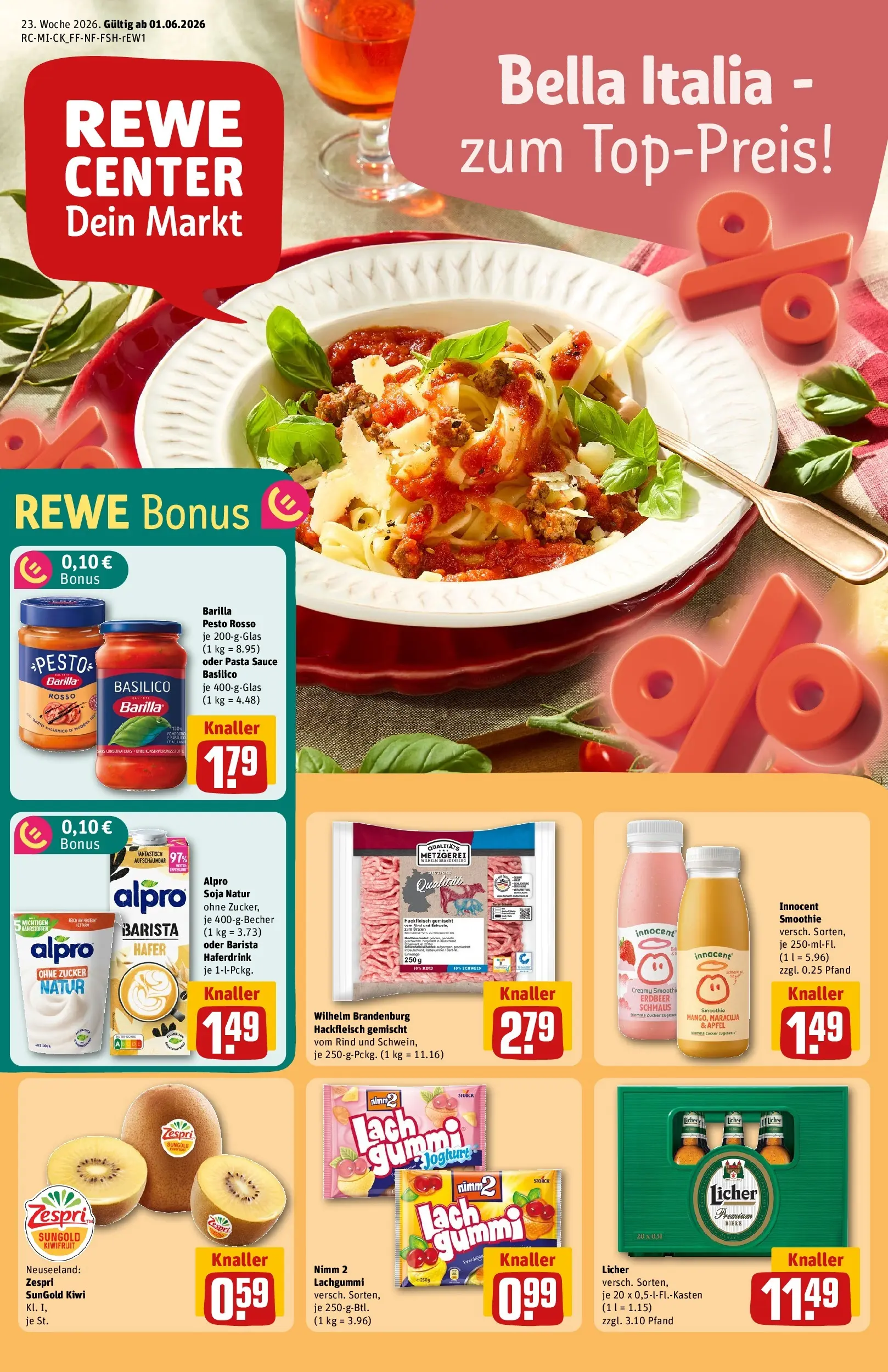 REWE Prospekt ab 01.06.2026 zum Blättern » Angebote | Seite: 3 | Produkte: Joghurt, Barilla, Haferdrink, Zucker