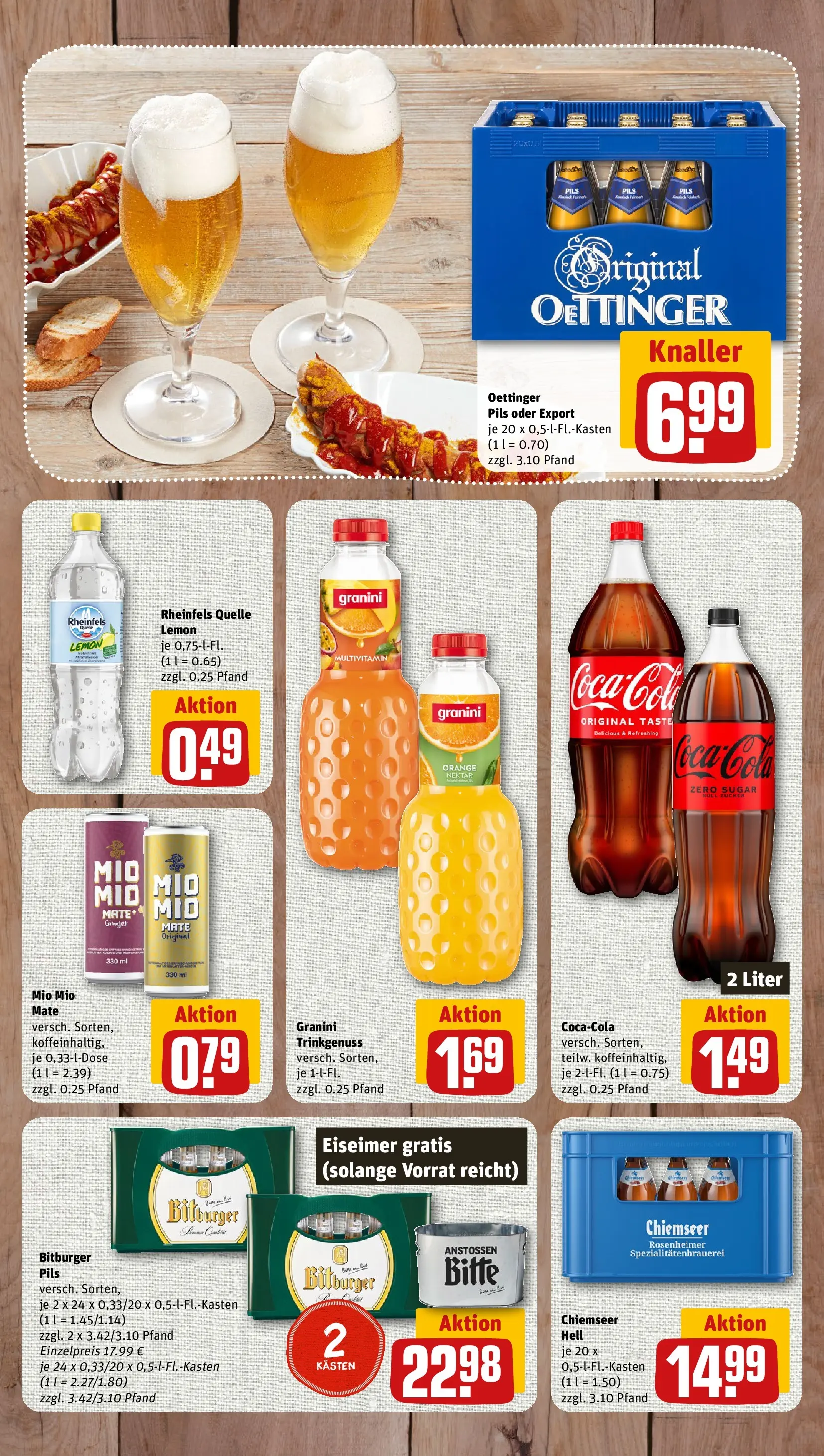 REWE Prospekt ab 01.06.2026 zum Blättern » Angebote | Seite: 11 | Produkte: Pils, Oettinger, Granini, Rheinfels quelle
