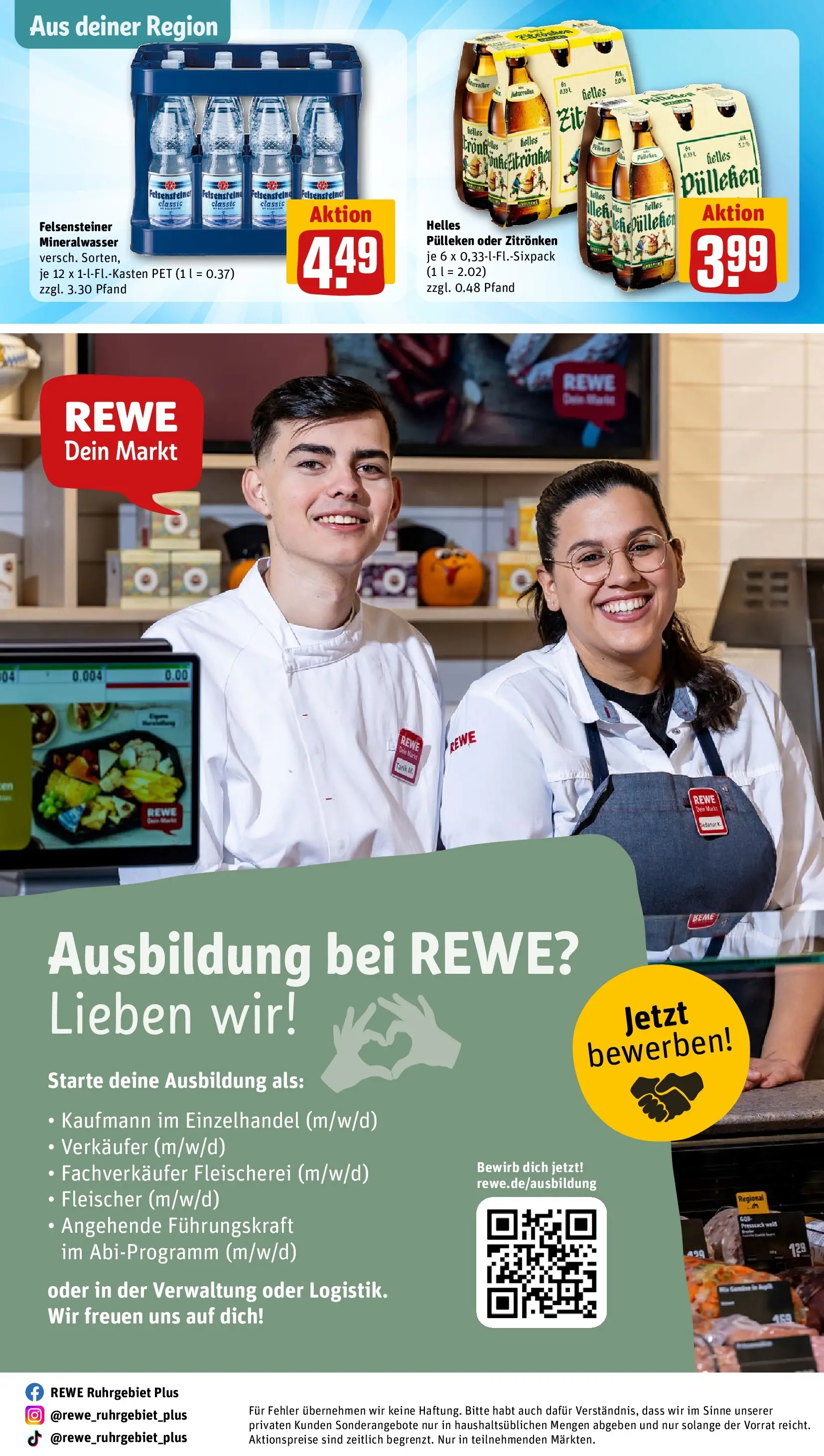 REWE Prospekt ab 01.06.2026 zum Blättern » Angebote | Seite: 35 | Produkte: Helles pulleken, Mineralwasser