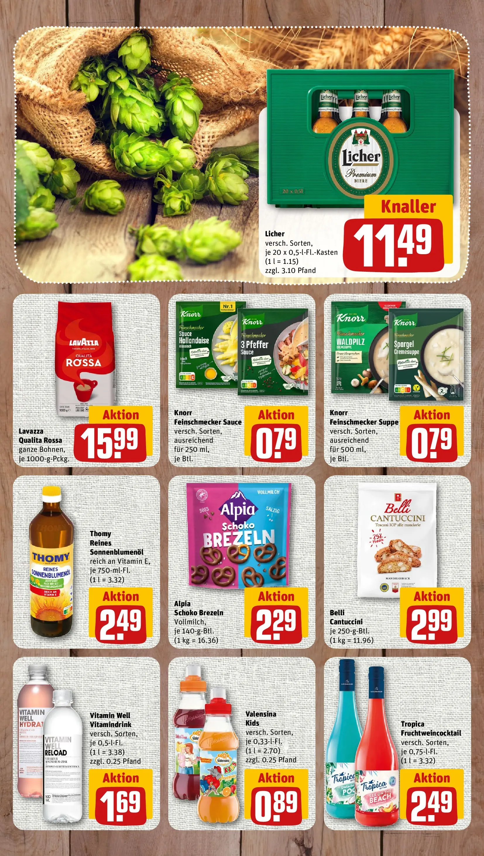 REWE Prospekt ab 01.06.2026 zum Blättern » Angebote | Seite: 7 | Produkte: Lavazza, Sonnenblumenol, Knorr, Valensina