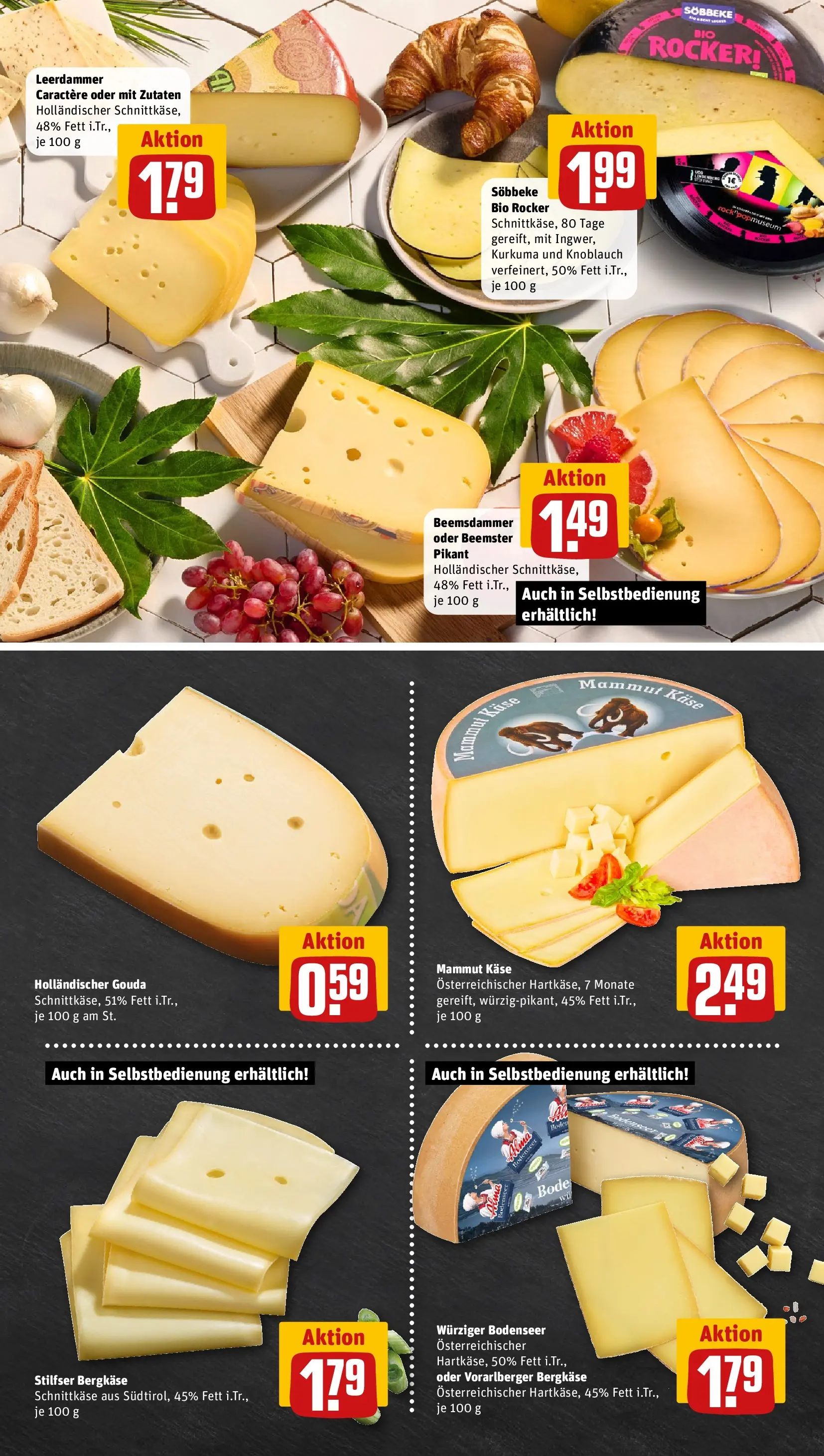 REWE Prospekt ab 01.06.2026 zum Blättern » Angebote | Seite: 9 | Produkte: Käse, Gouda, Leerdammer, Knoblauch