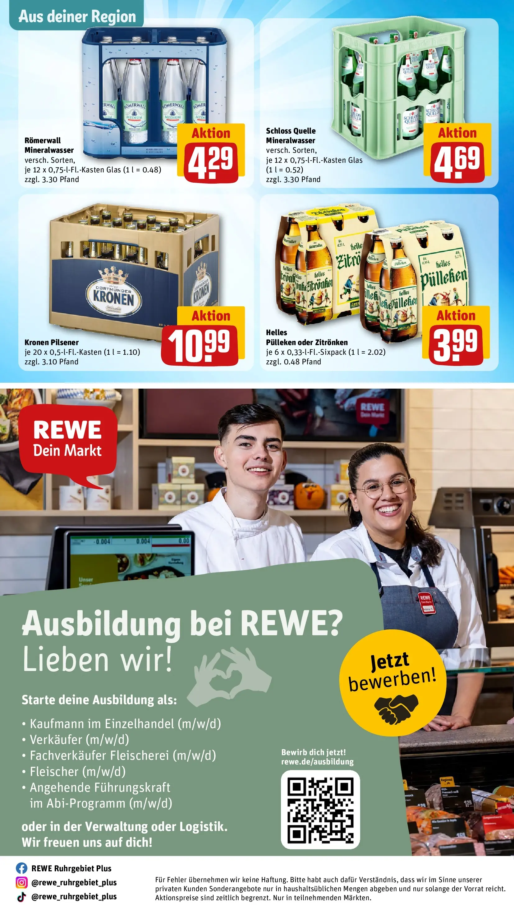 REWE Prospekt ab 01.06.2026 zum Blättern » Angebote | Seite: 35 | Produkte: Helles pulleken, Mineralwasser
