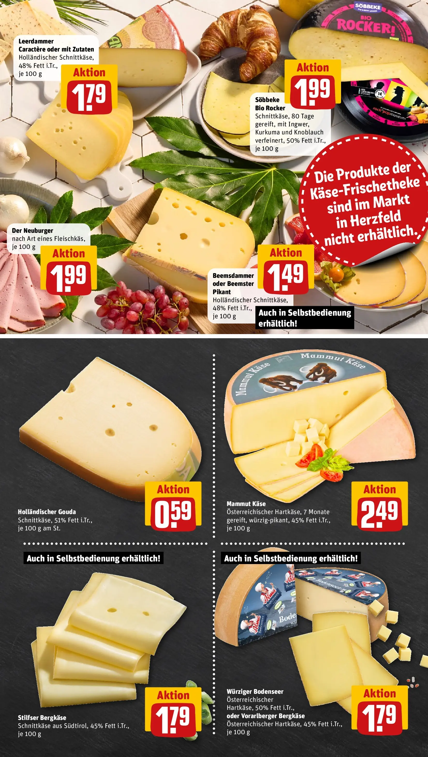 REWE Prospekt ab 01.06.2026 zum Blättern » Angebote | Seite: 9 | Produkte: Käse, Gouda, Leerdammer, Knoblauch