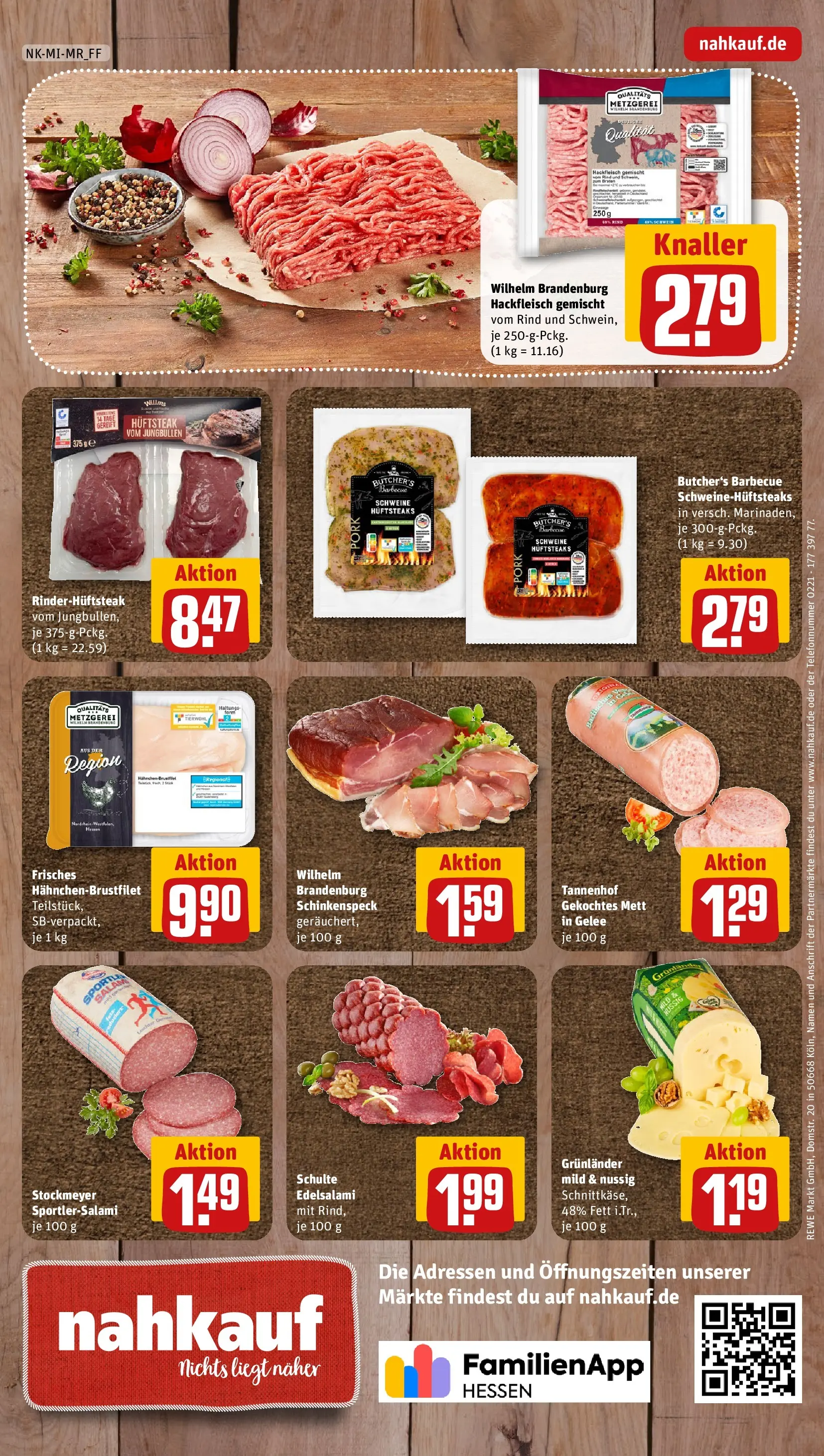 REWE Prospekt ab 01.06.2026 zum Blättern » Angebote | Seite: 8 | Produkte: Hahnchen, Grunlander, Steak, Hackfleisch