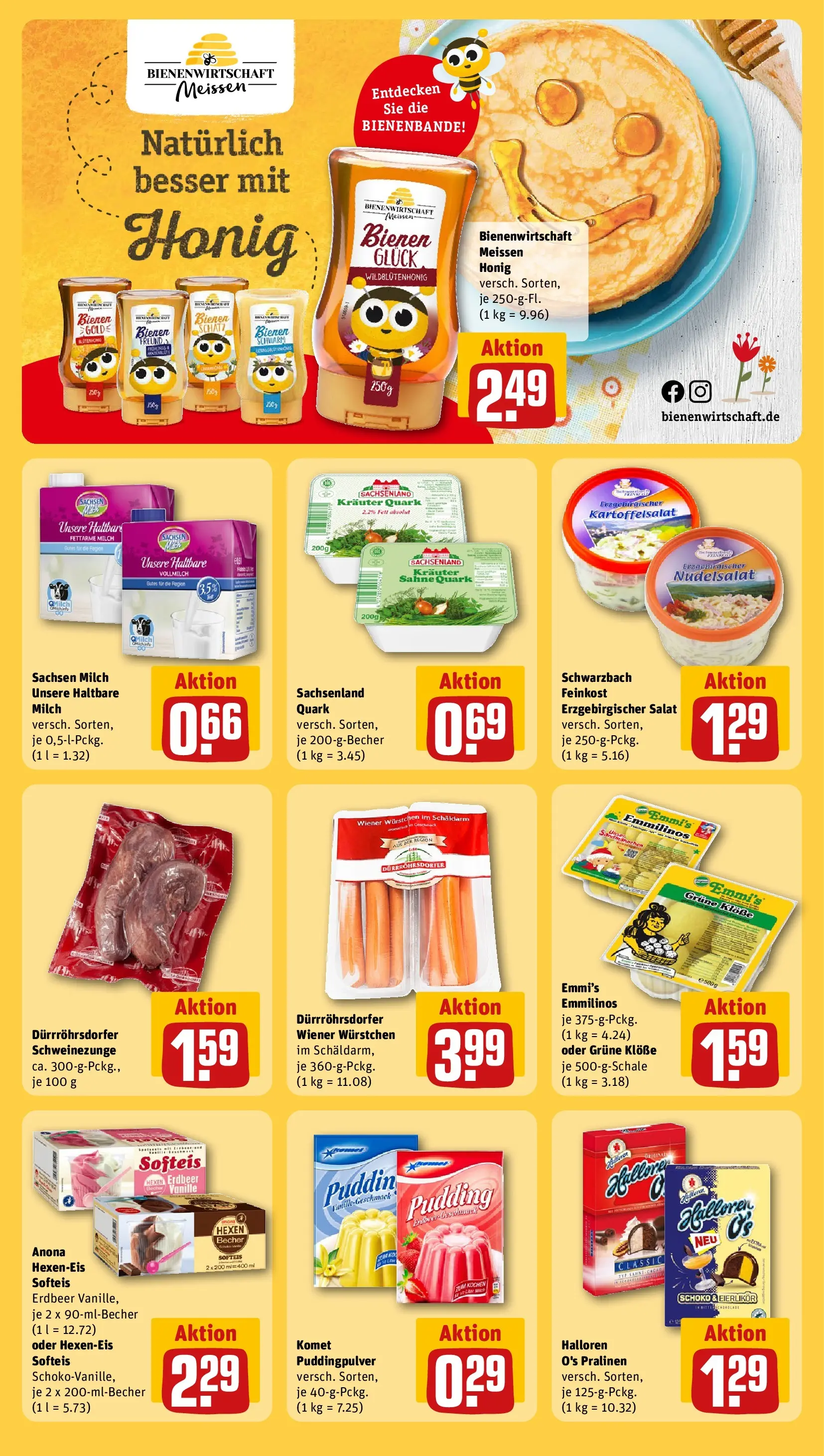 REWE Prospekt ab 01.06.2026 zum Blättern » Angebote | Seite: 3 | Produkte: Quark, Milch, Haltbare milch, Sahne