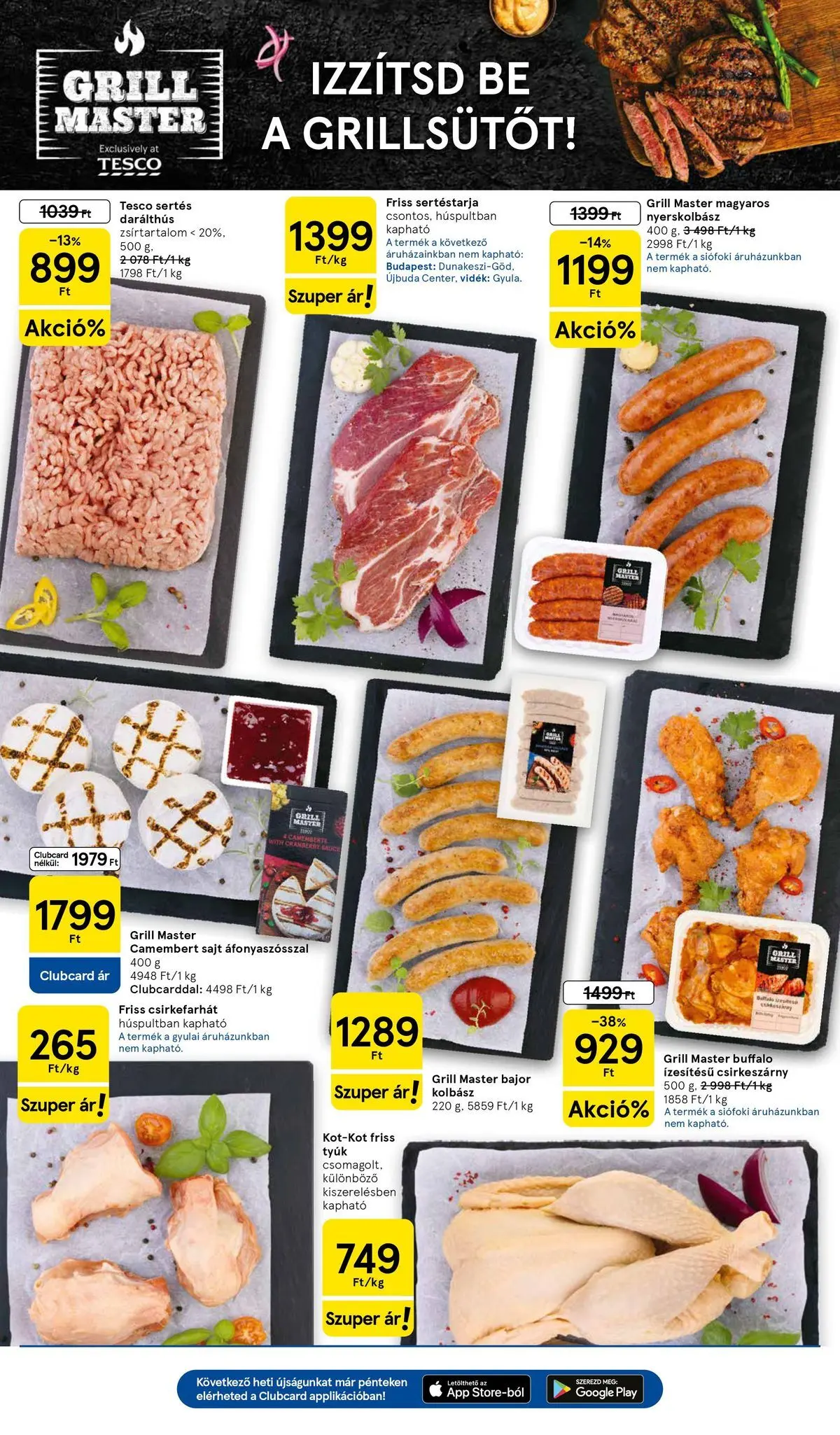 Tesco akciós újság - 2026.05.28.-tól - online | Oldal: 3 | Termékek: Sertéstarja, Kolbász, Grill, Sajt