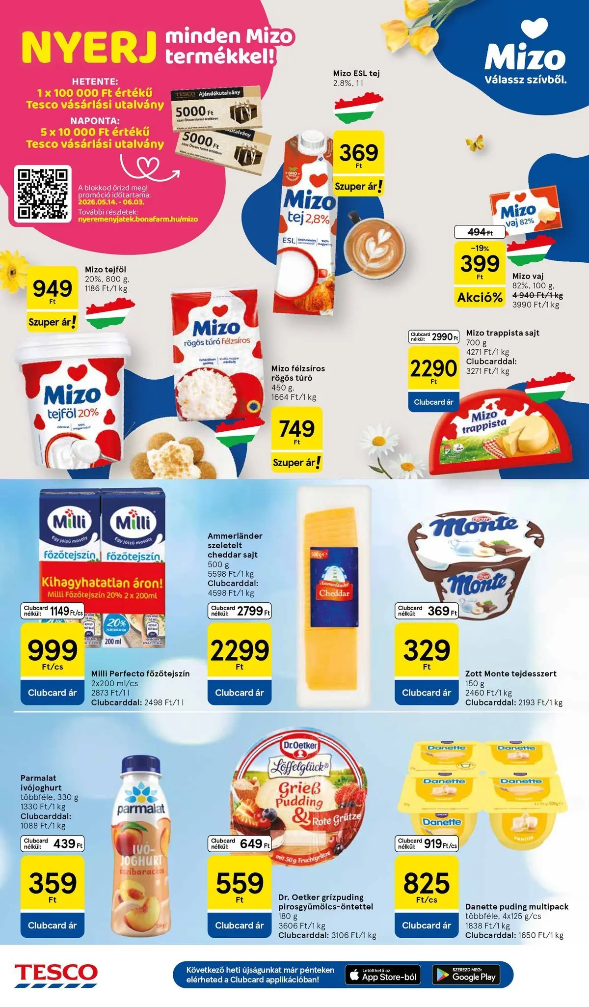 Tesco akciós újság - 2026.05.28.-tól - online | Oldal: 18 | Termékek: Puding, Főzőtejszín, Joghurt, Túró