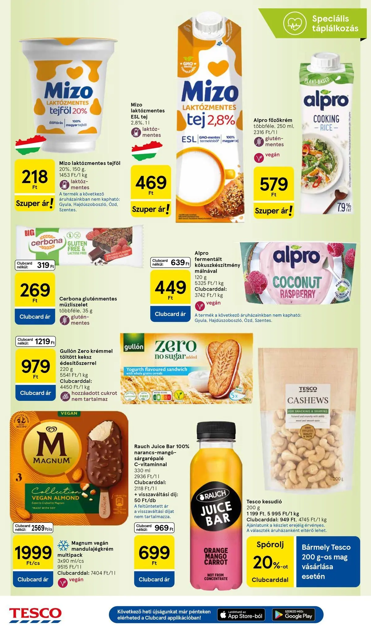 Tesco akciós újság - 2026.05.28.-tól - online | Oldal: 20 | Termékek: Magnum, Gluténmentes, Müzliszelet, Mangó