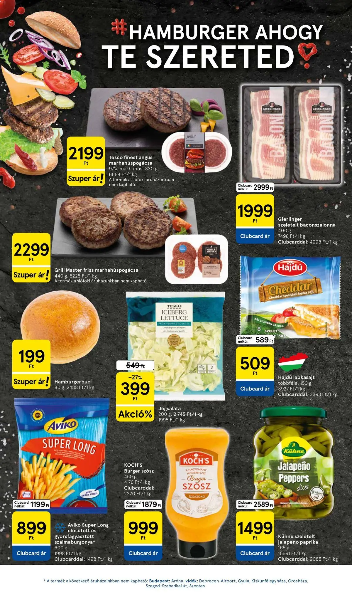 Tesco akciós újság - 2026.05.28.-tól - online | Oldal: 21 | Termékek: Jégsaláta, Grill, Cheddar, Szósz